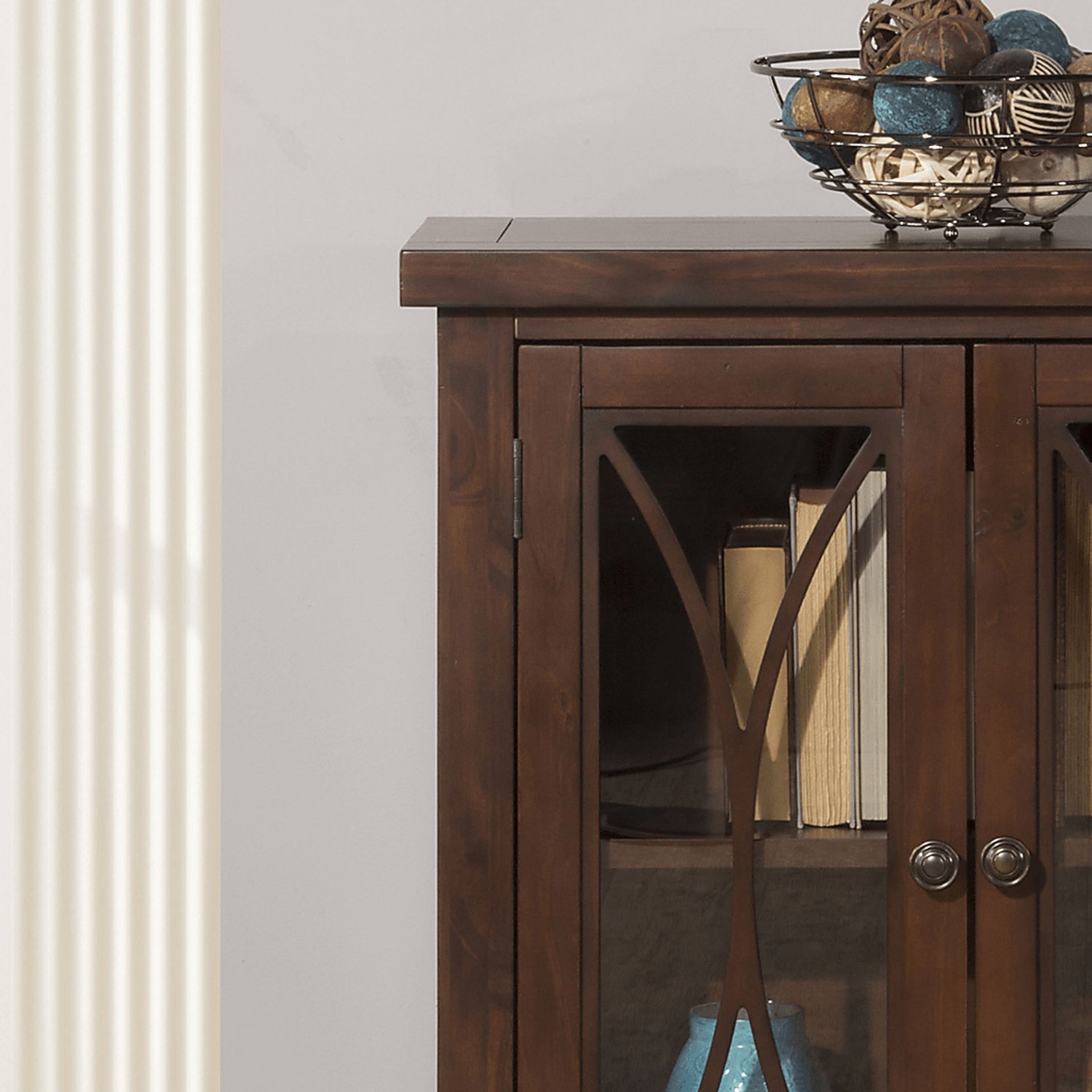 Tiflin Mahogany Two Door Accent Cabinet - Image 2
