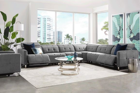 Tifton Park 6 Pc Dual Power Reclining Sectional