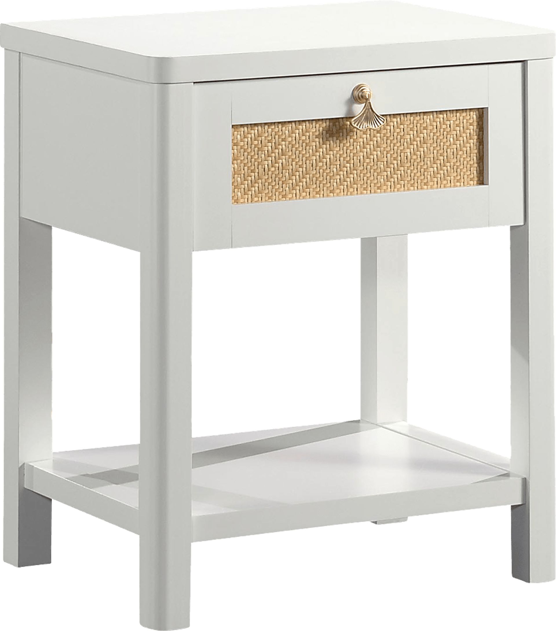 Tigerbank White Nightstand - Image 1