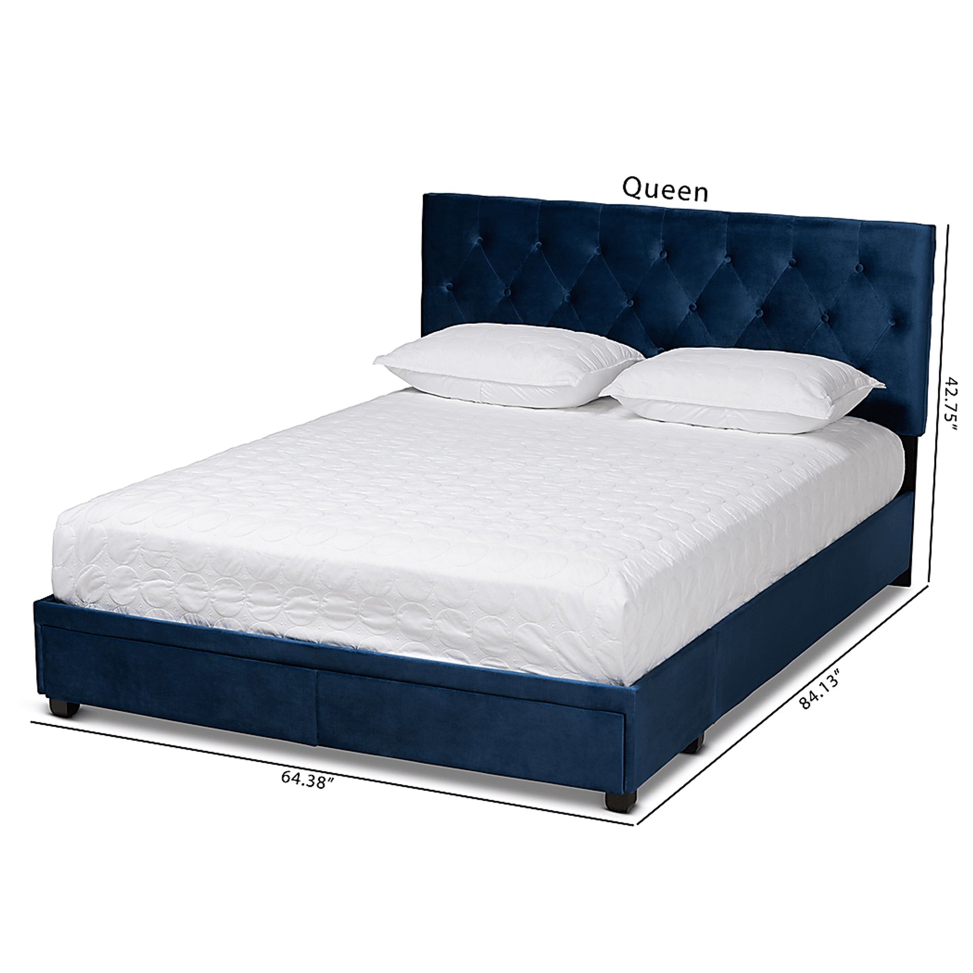 Tigertube Navy Queen Storage Bed - Image 5