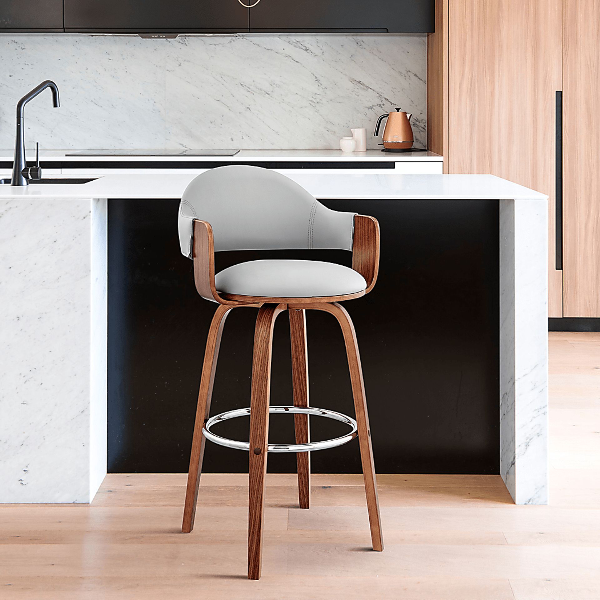 Tigressy I Gray Barstool - Image 2