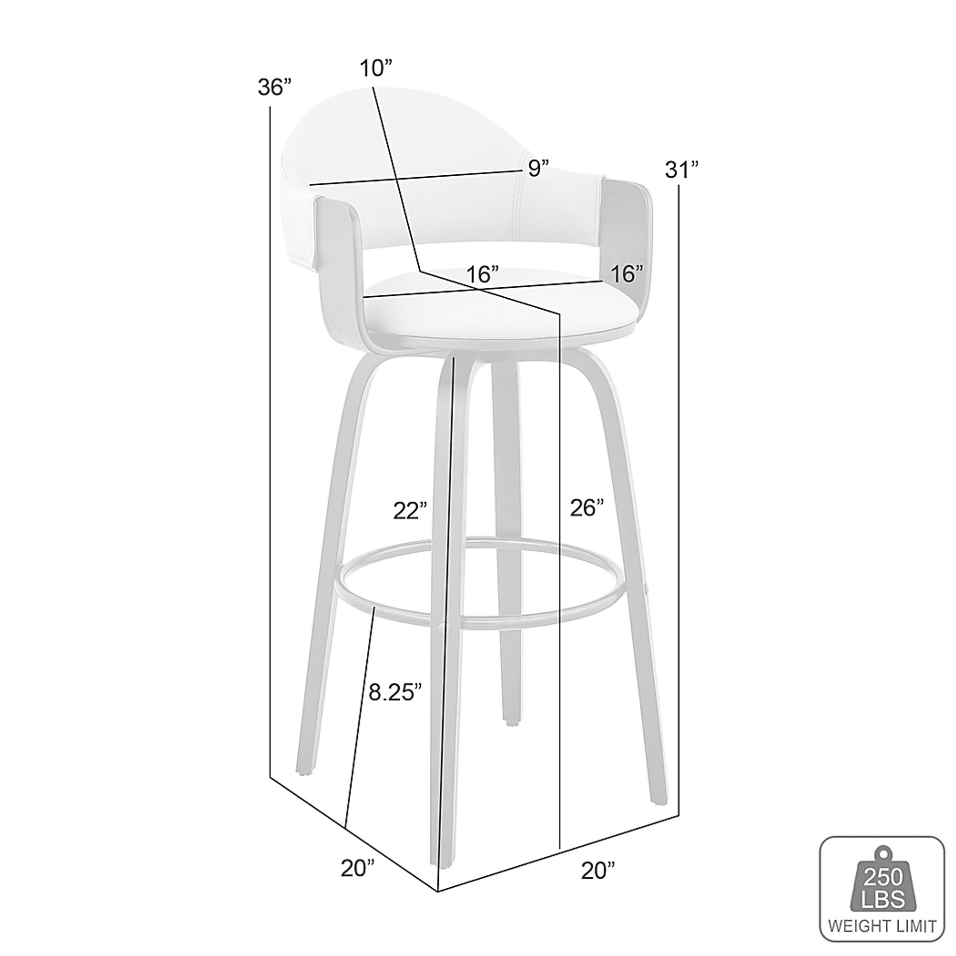 Tigressy I Gray Counter Height Stool - Image 4