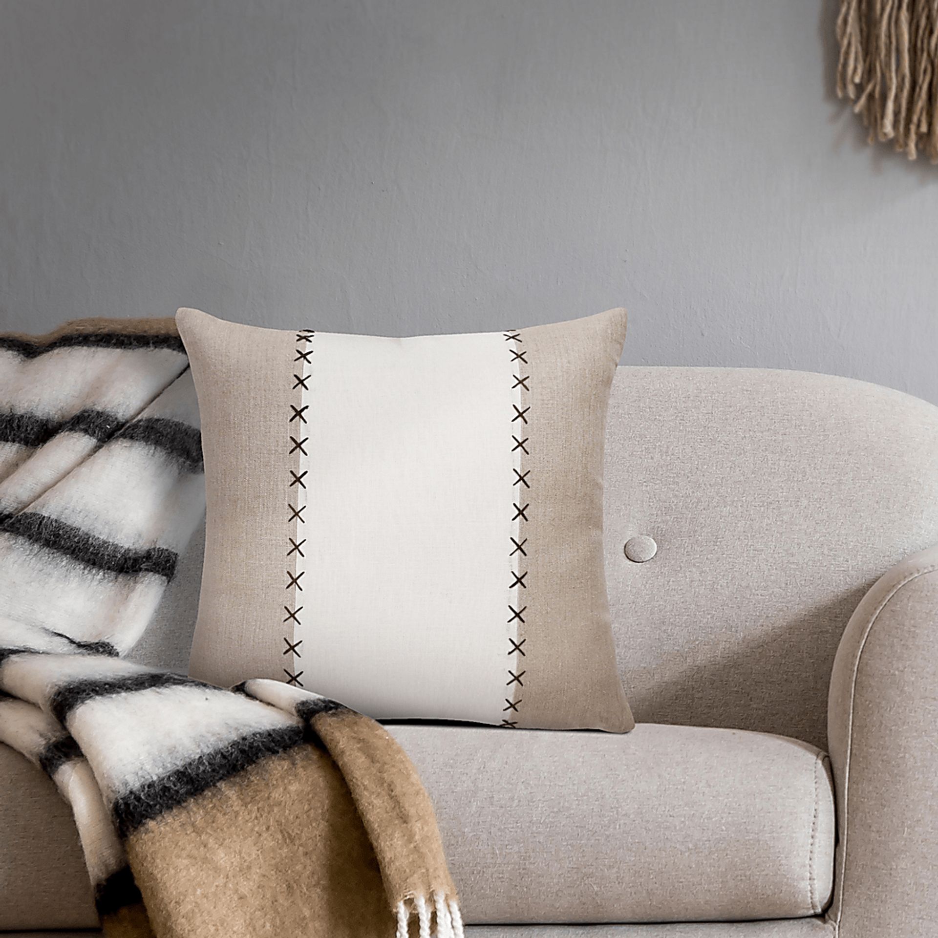 Tigrewool Tan Accent Pillow - Image 2