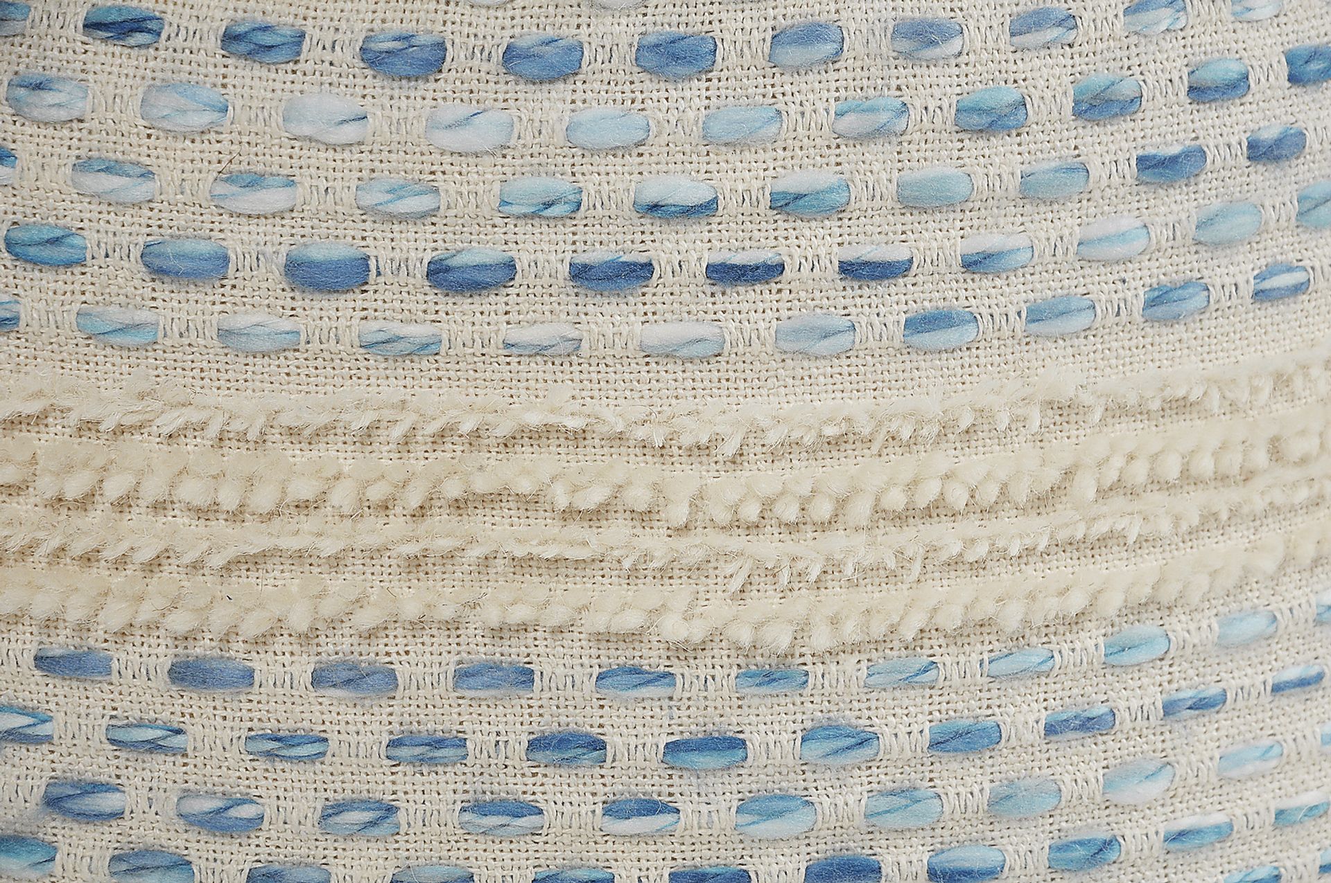 Tilana Blue/Cream Pouf - Image 6