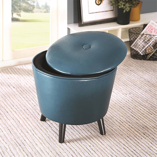 Tilgham Blue Ottoman - Thumbnail - Image 3
