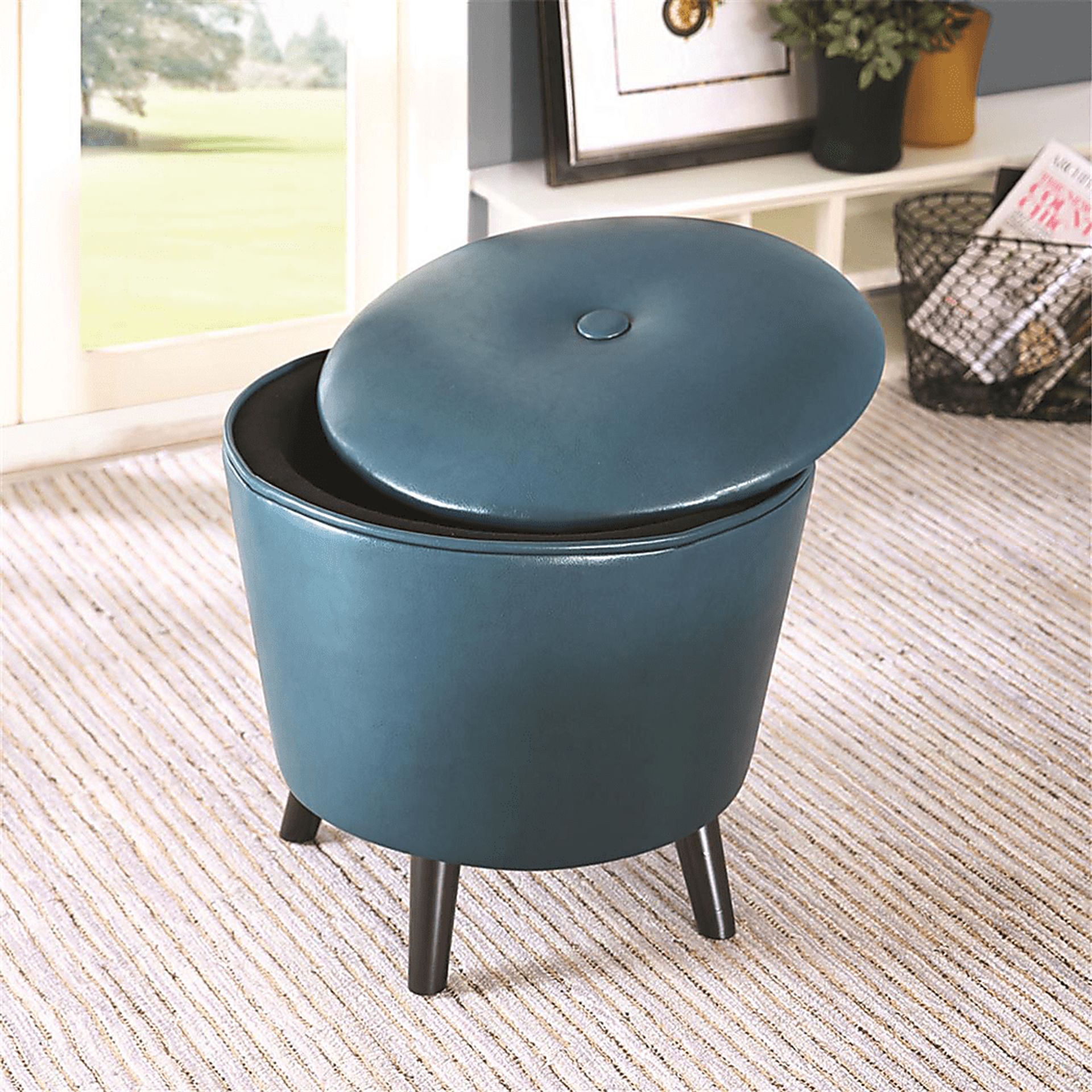 Tilgham Blue Ottoman - Image 3