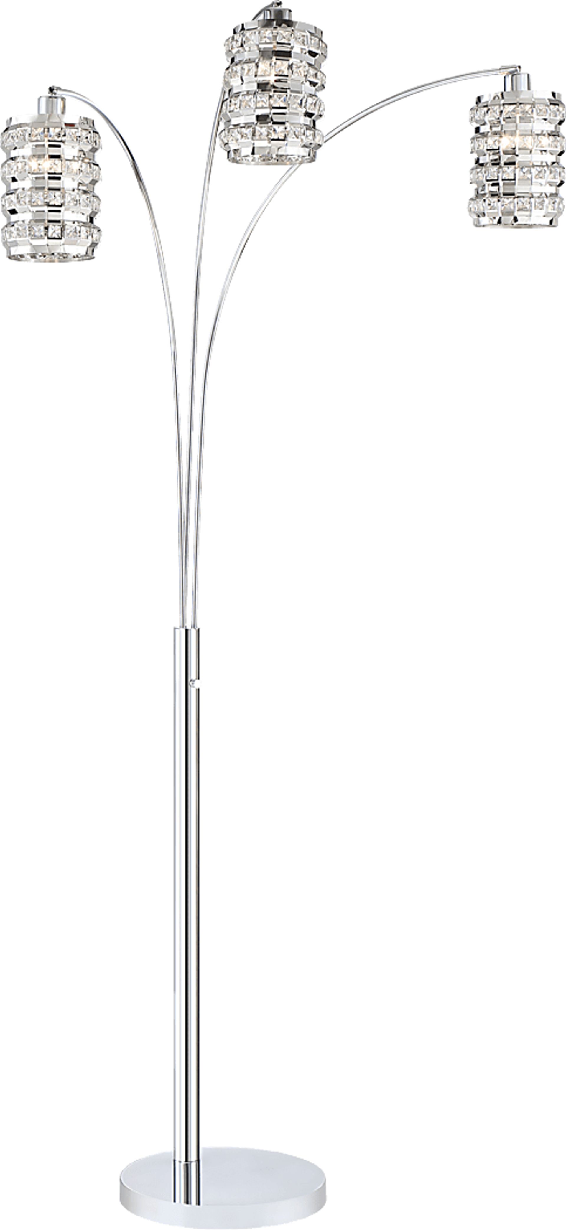 Tilsen Shade Silver Arc Floor Lamp - Image 1