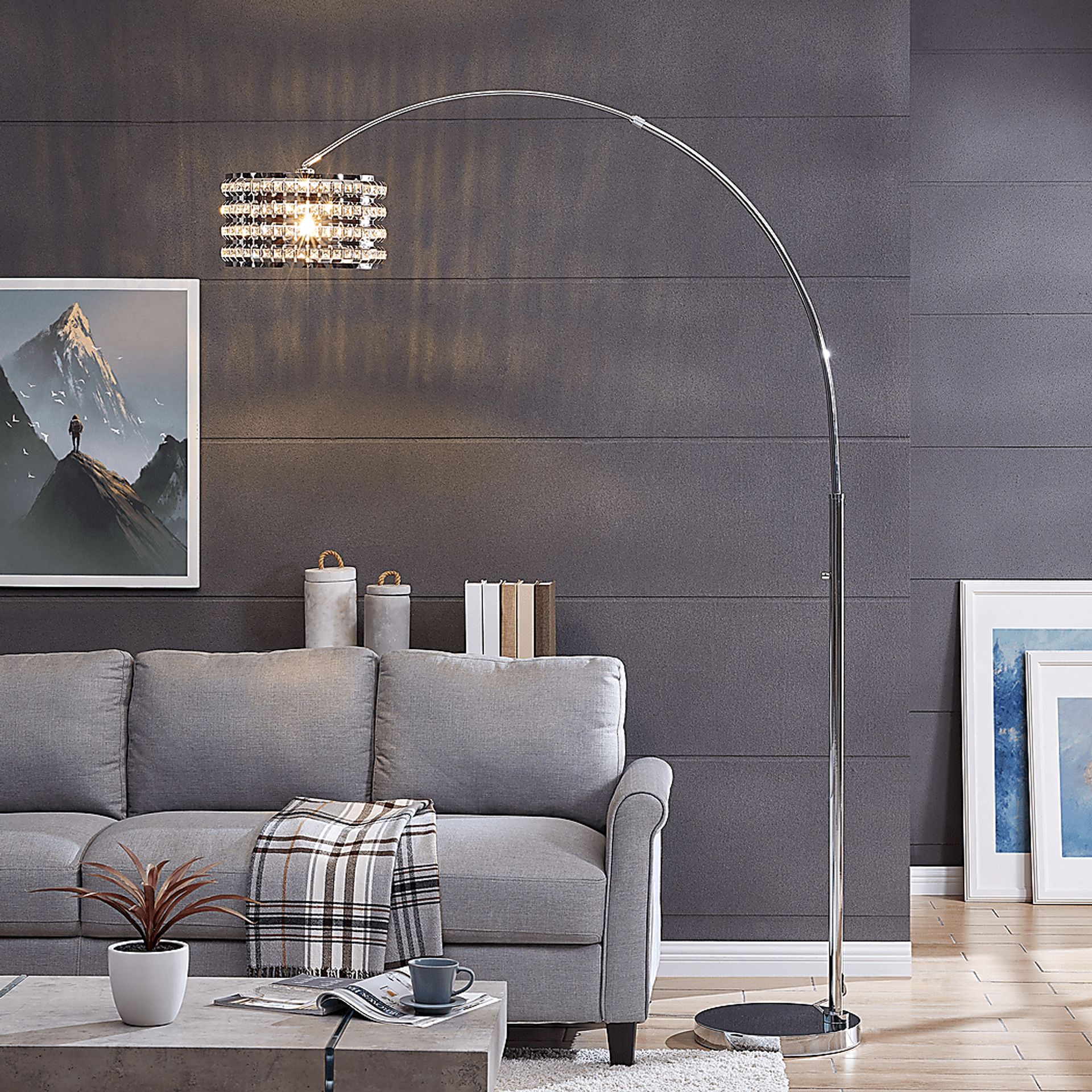 Tilsen Shade Silver Floor Lamp - Image 3
