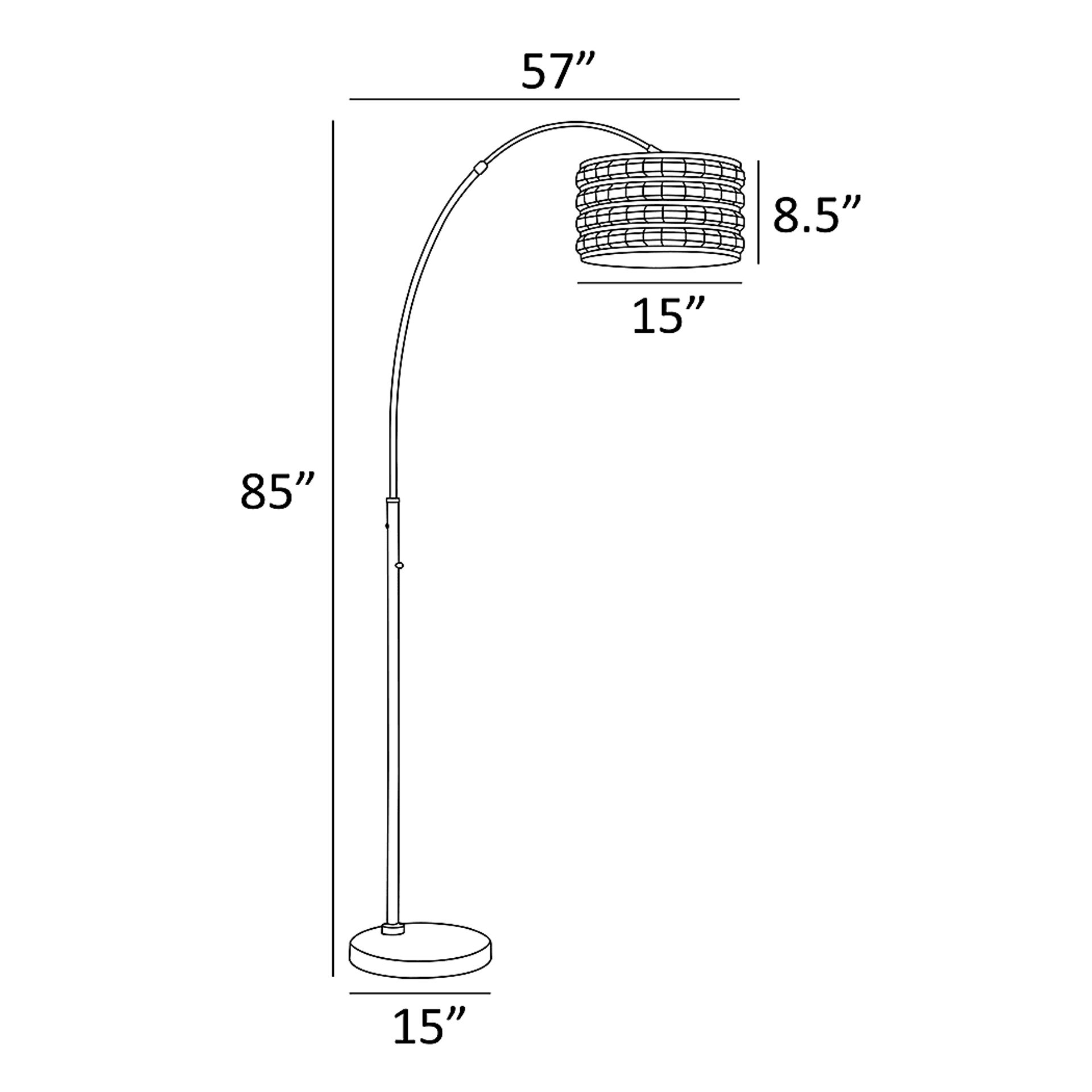 Tilsen Shade Silver Floor Lamp - Image 5