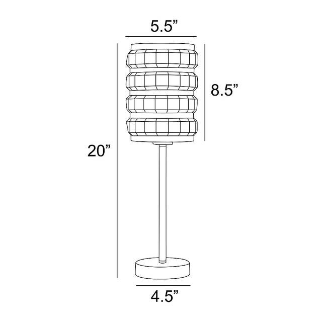 Tilsen Shade Silver Lamp - Thumbnail - Image 4