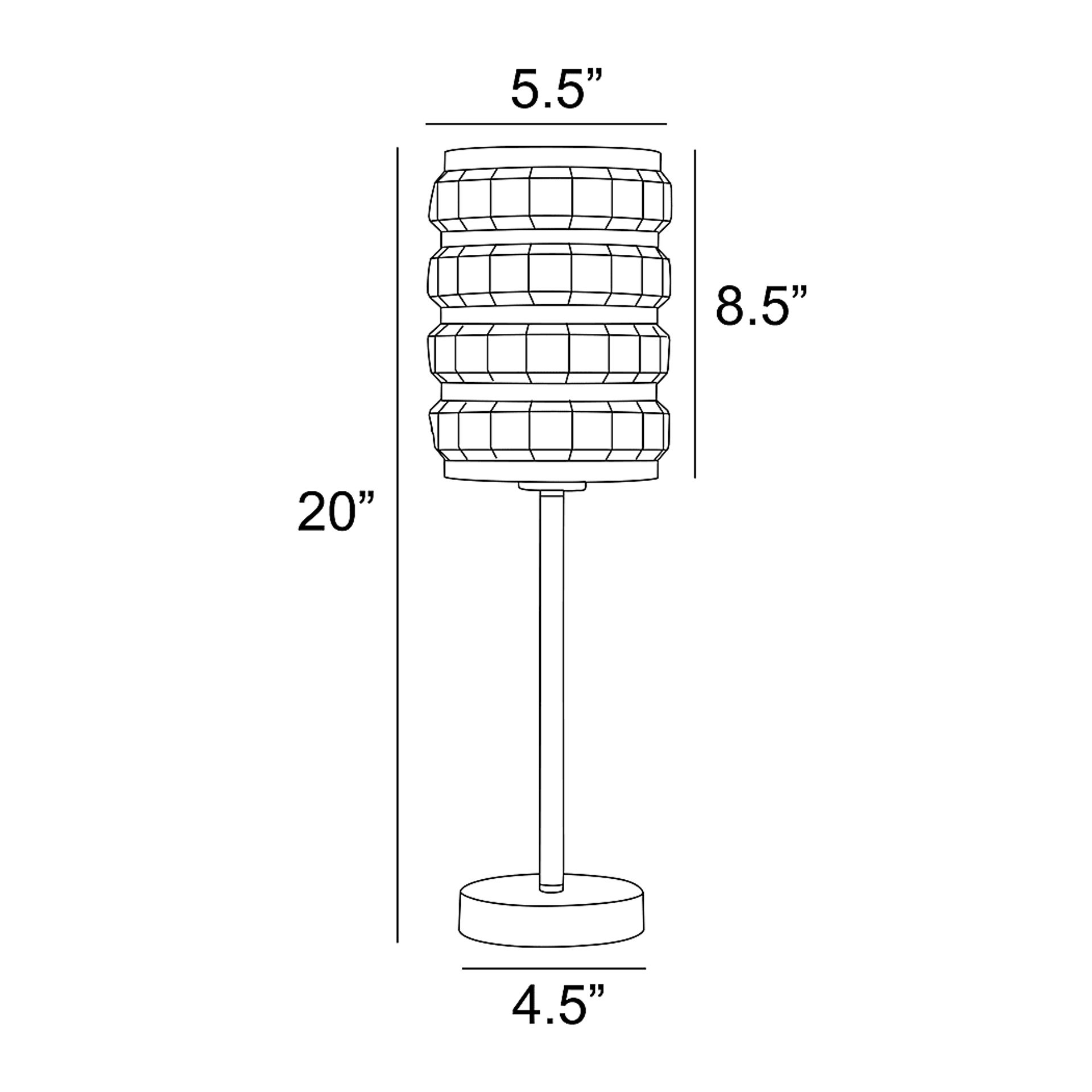 Tilsen Shade Silver Lamp - Image 4