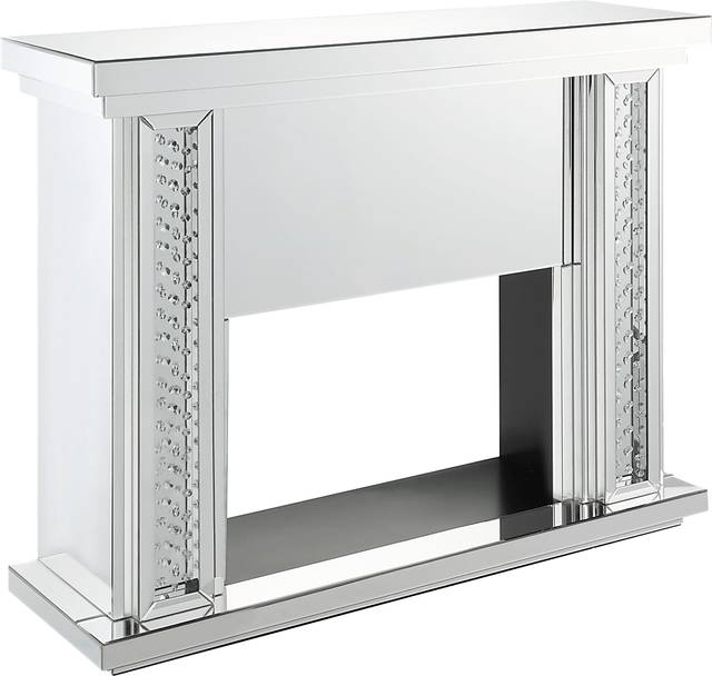 Timberglade Silver 47 in. Console, With Electric Fireplace - Thumbnail - Image 1