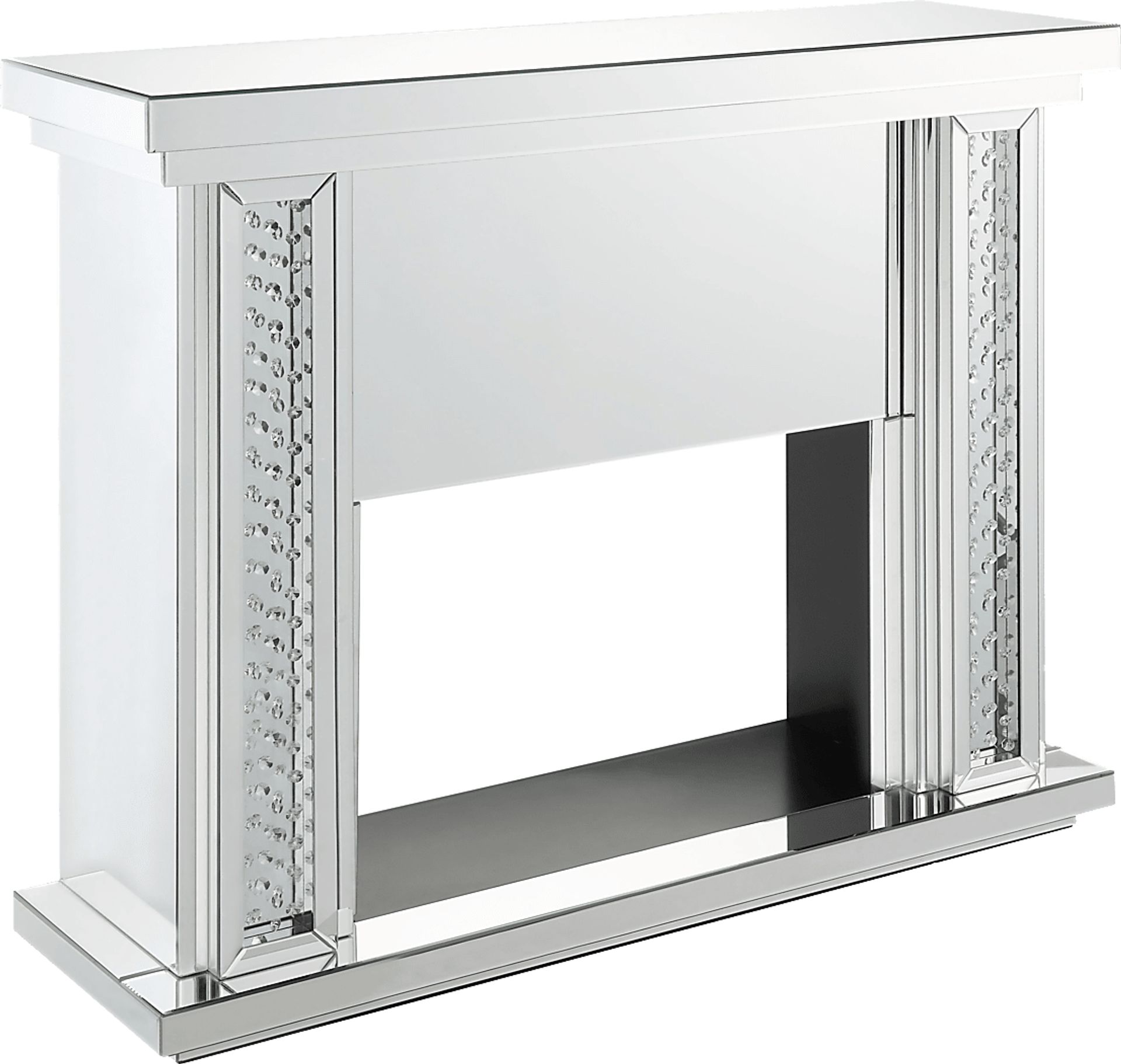 Timberglade Silver 47 in. Console, With Electric Fireplace - Image 1