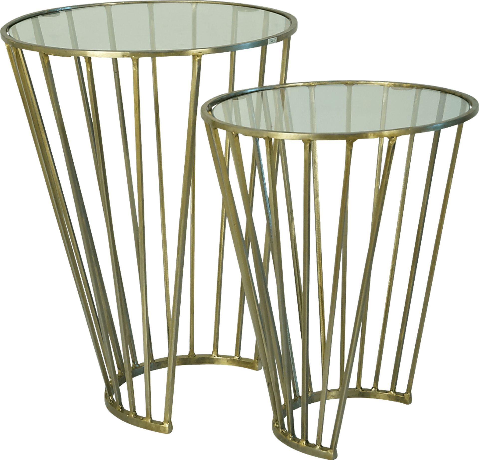 Timbersaw Gold Set of 2 Accent Tables - Image 1