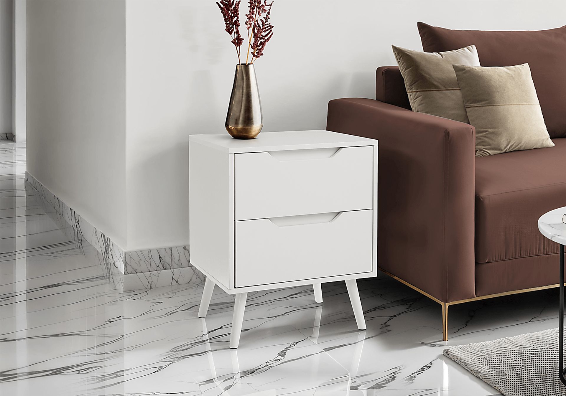 Timbrell White End Table - Image 2