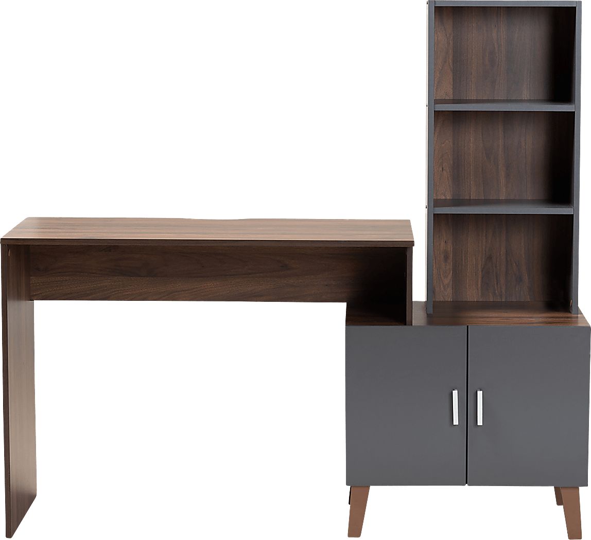 Timolen Brown Desk - Thumbnail 5