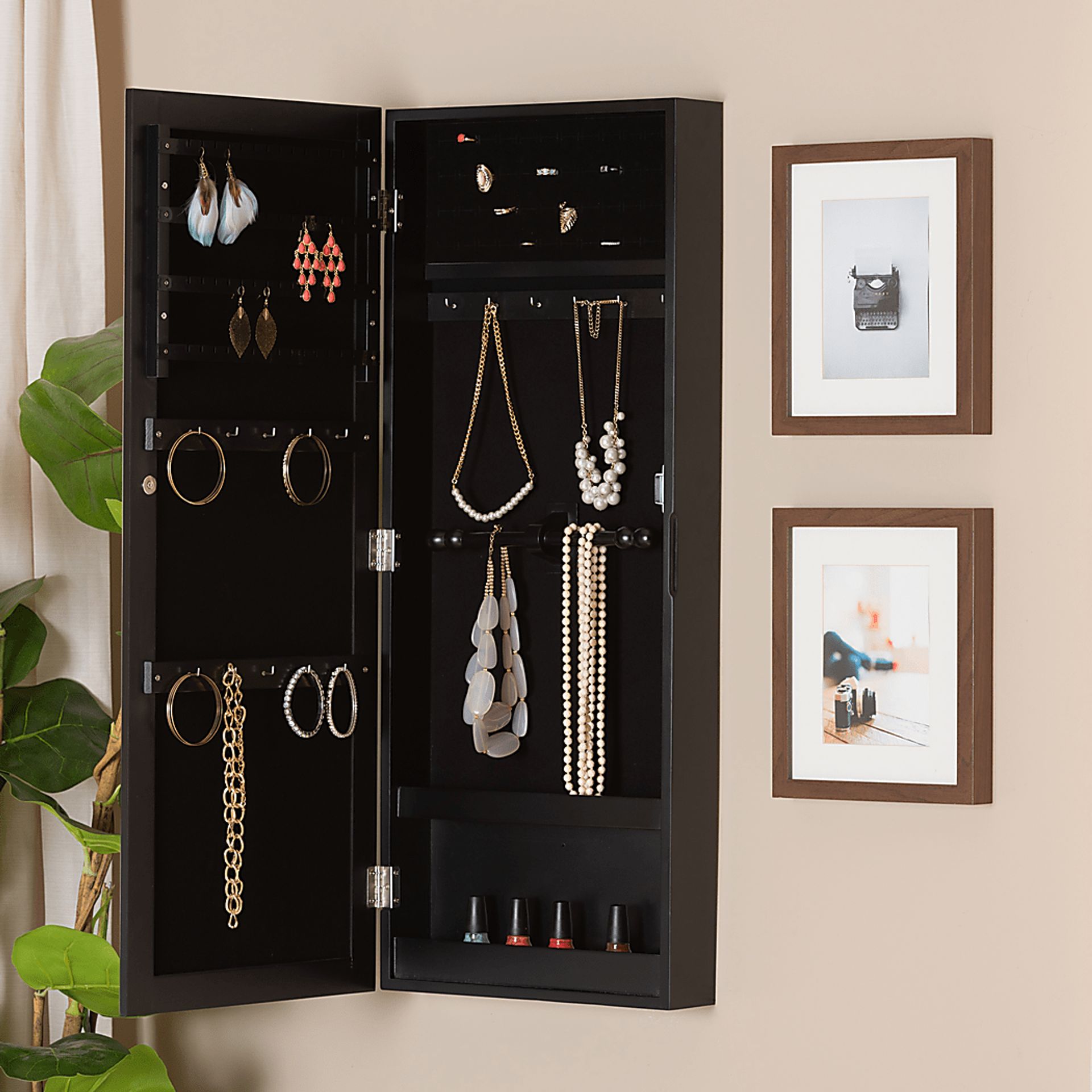 Timoleon Black Jewelry Armoire - Image 7