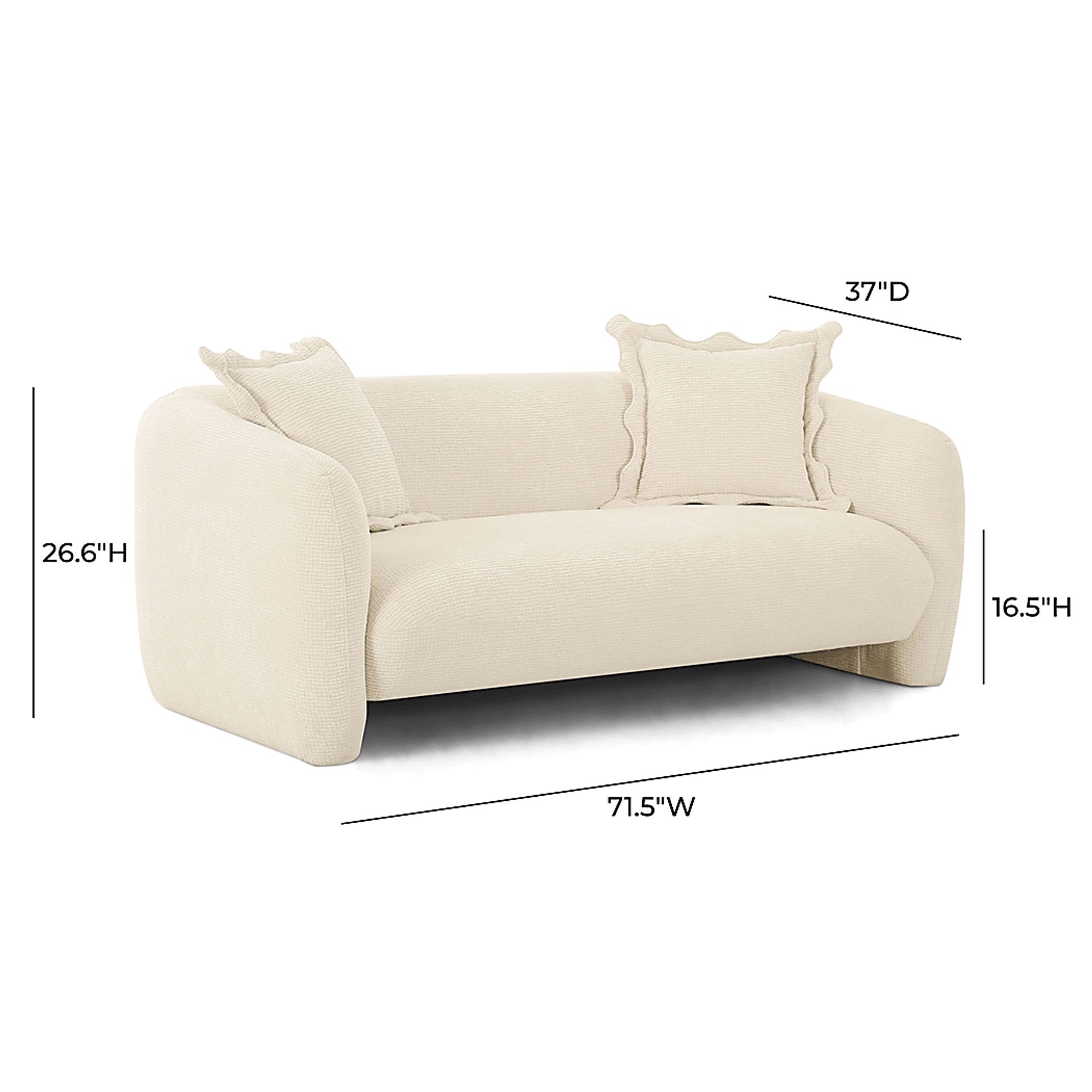 Tinamous Beige Loveseat - Image 5