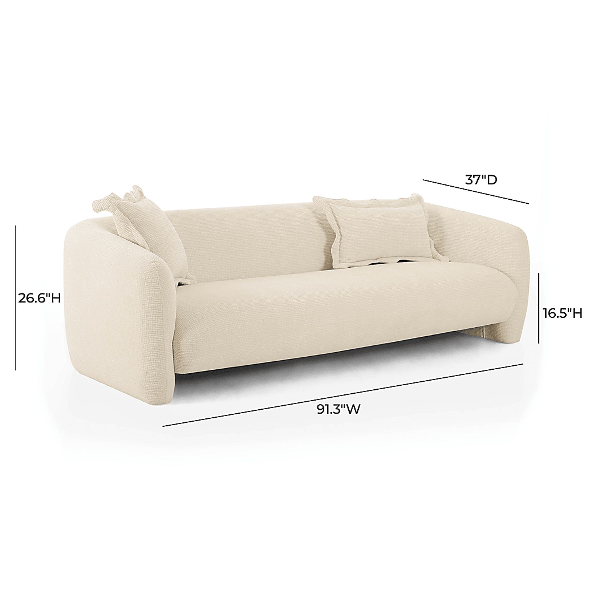 Tinamous Beige Sofa - Image 6