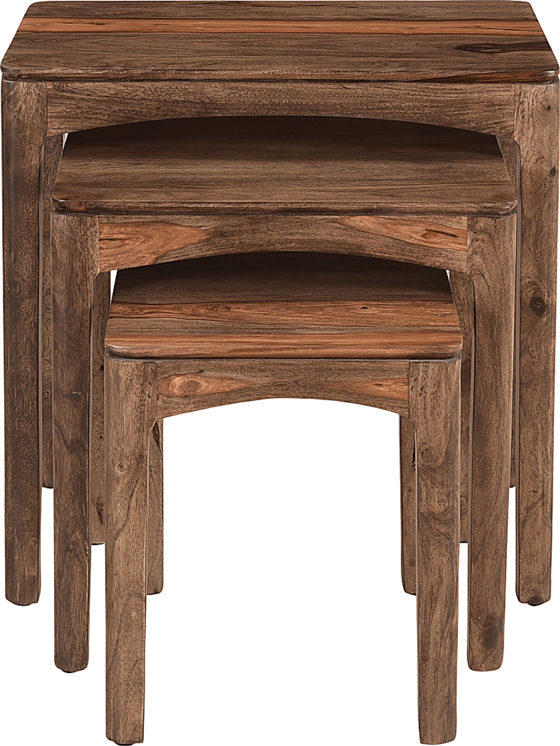 Tinmouth Brown Dark Wood Nesting Tables, Set Of 3 | Rooms to Go