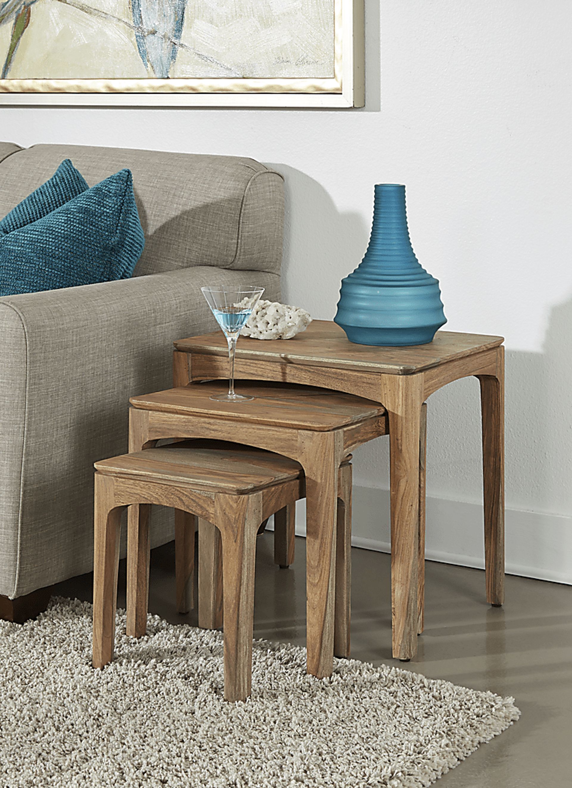 Tinmouth Brown Nesting Tables Set of 3 - Image 6