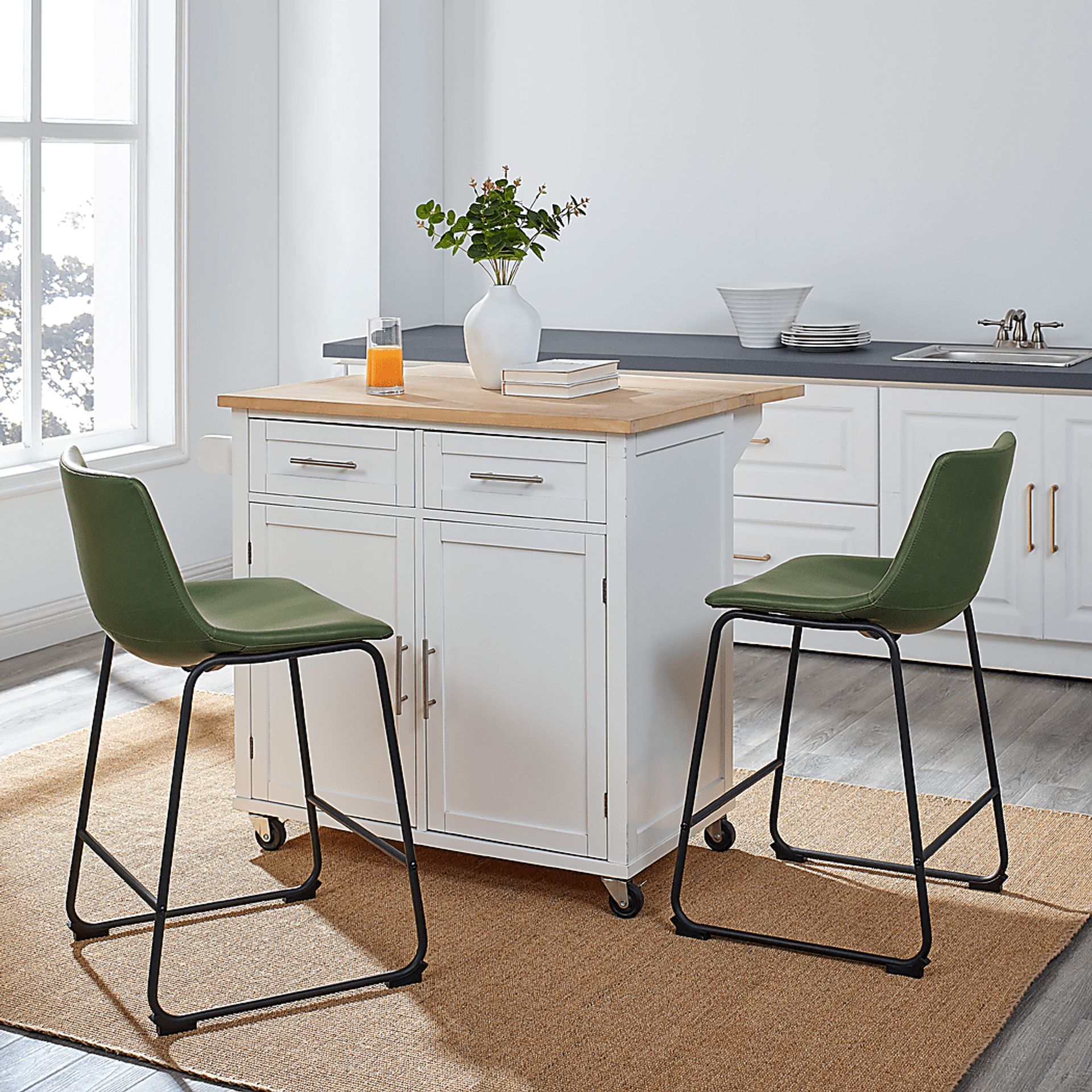 Tipperlinn Green Counter Height Stool, Set of 2 - Image 4