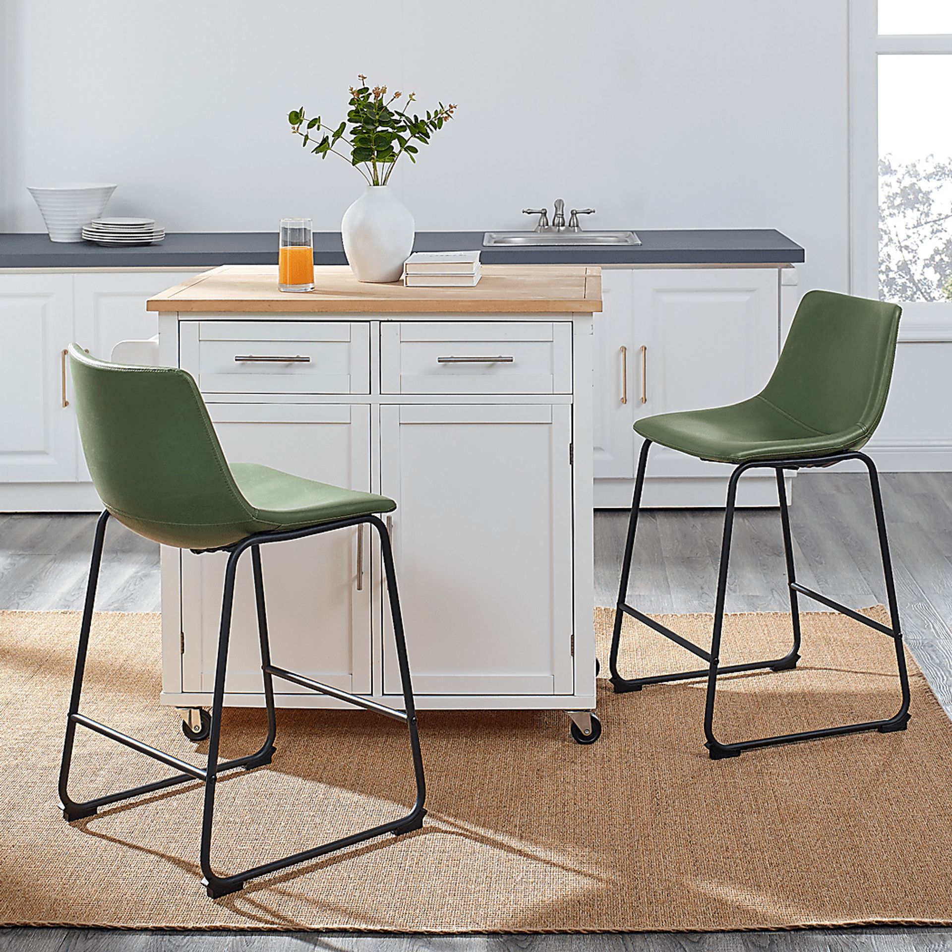 Tipperlinn Green Counter Height Stool, Set of 2 - Image 5