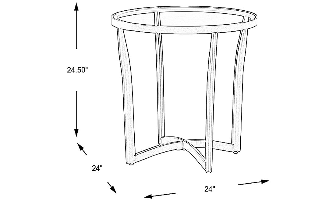 Tipton Terrace Black End Table