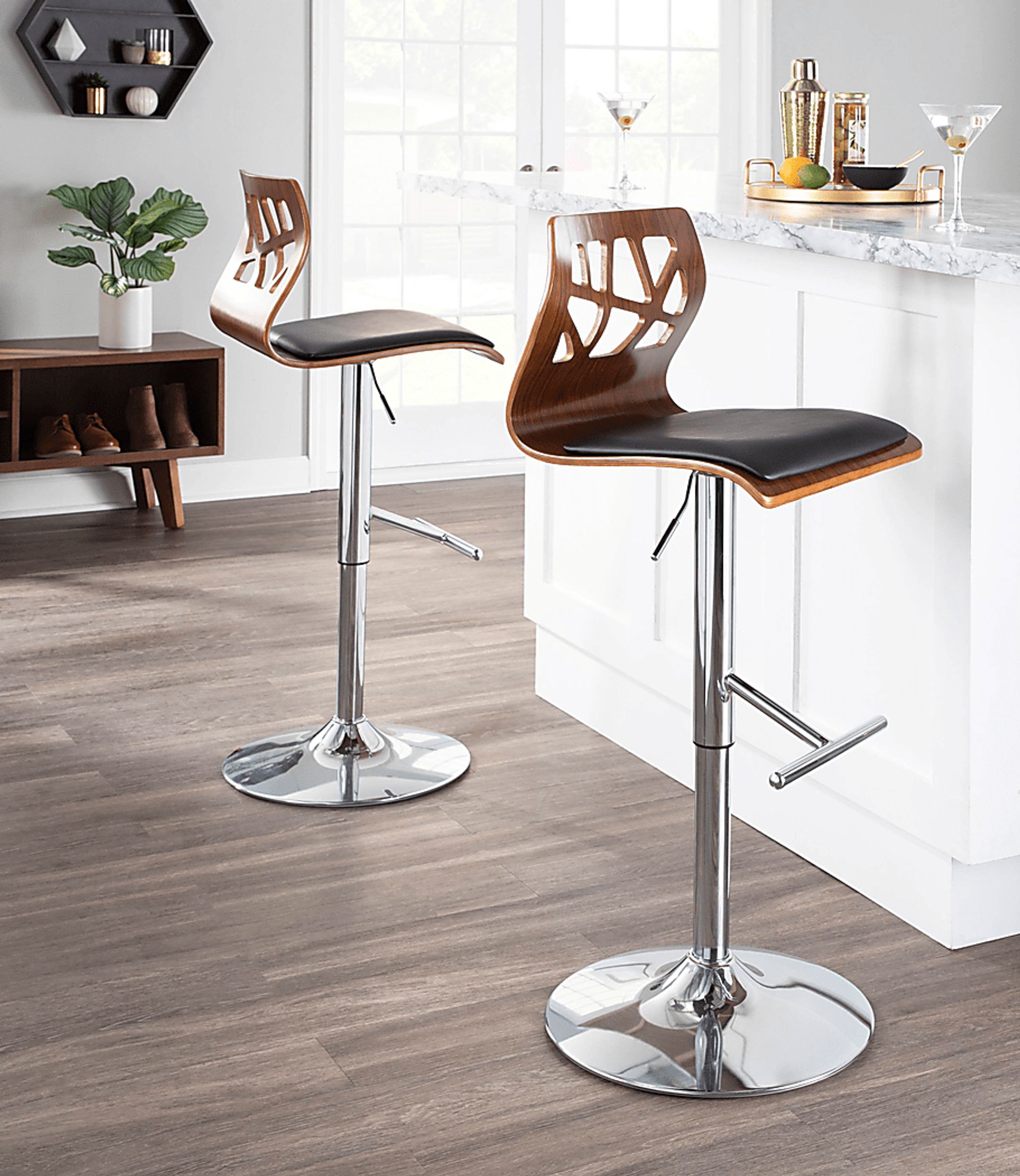 Tirrill Black Adjustable Barstool, Set of 2 - Image 2