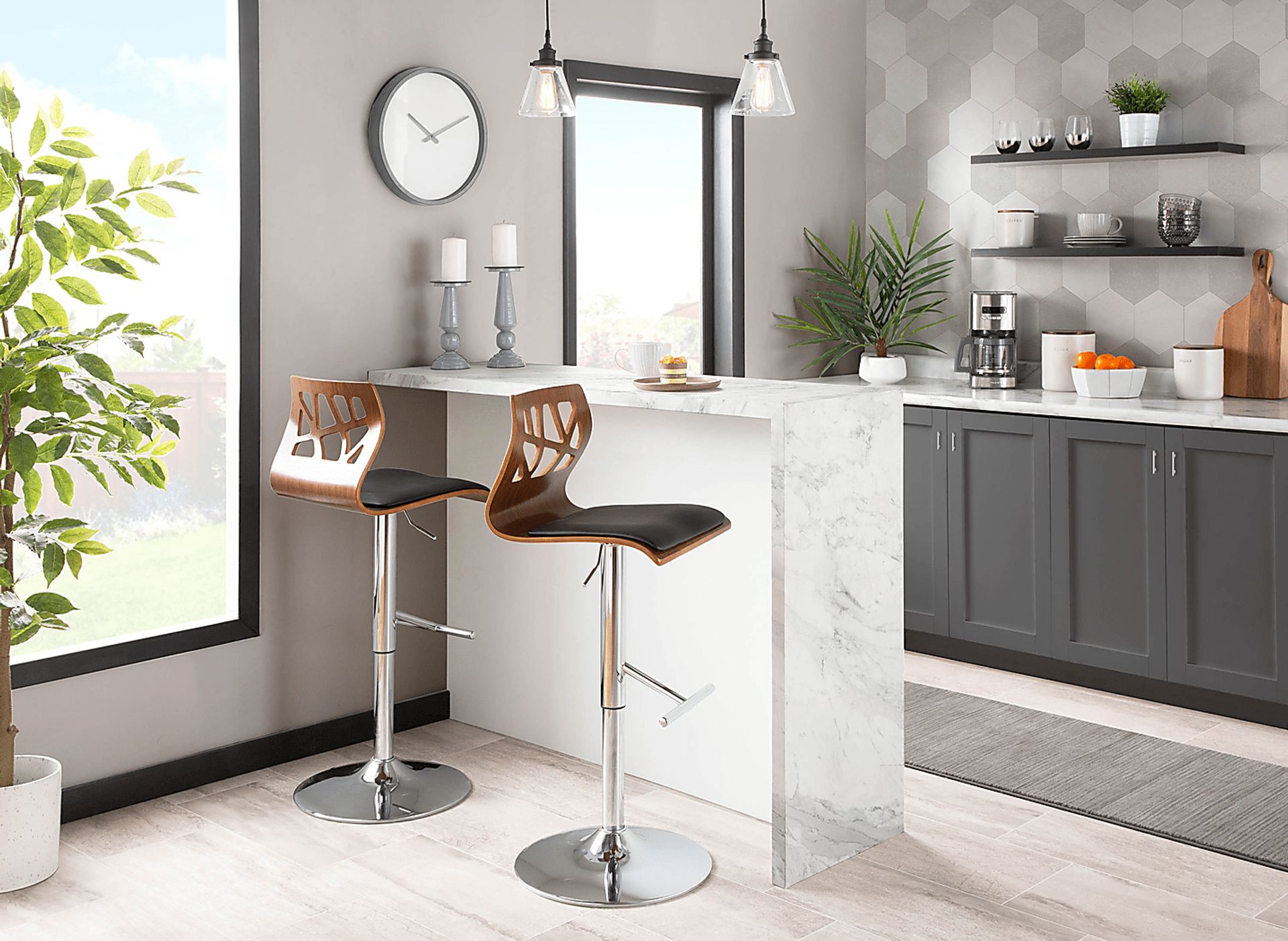 Tirrill Black Adjustable Barstool, Set of 2 - Image 3