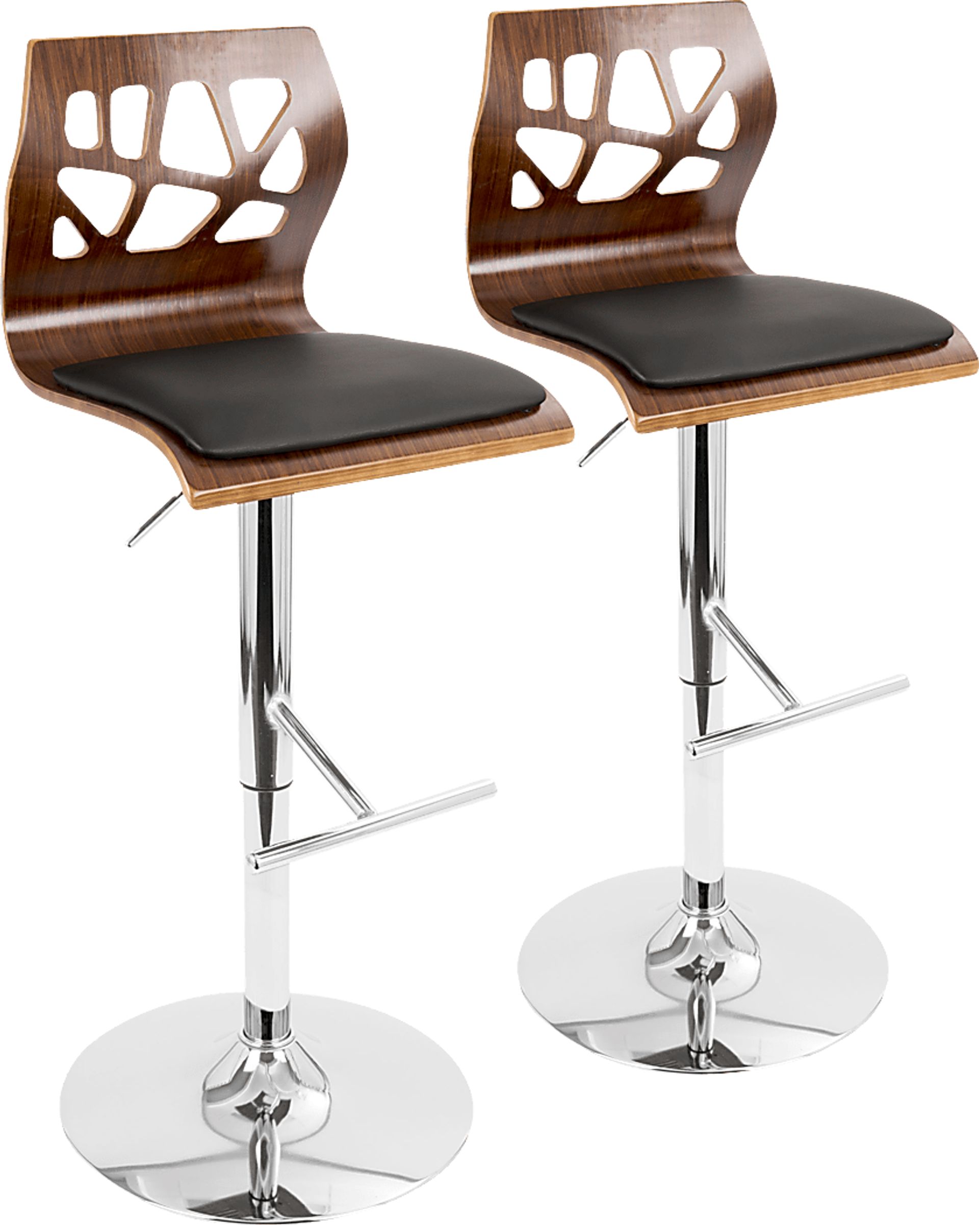 Tirrill Black Adjustable Barstool, Set of 2 - Image 1