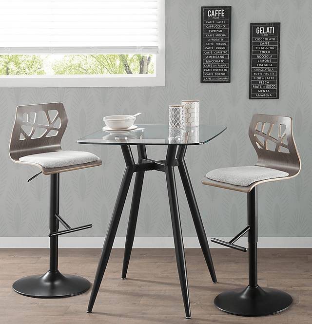 Tirrill Gray Adjustable Barstool, Set of 2 - Thumbnail - Image 3