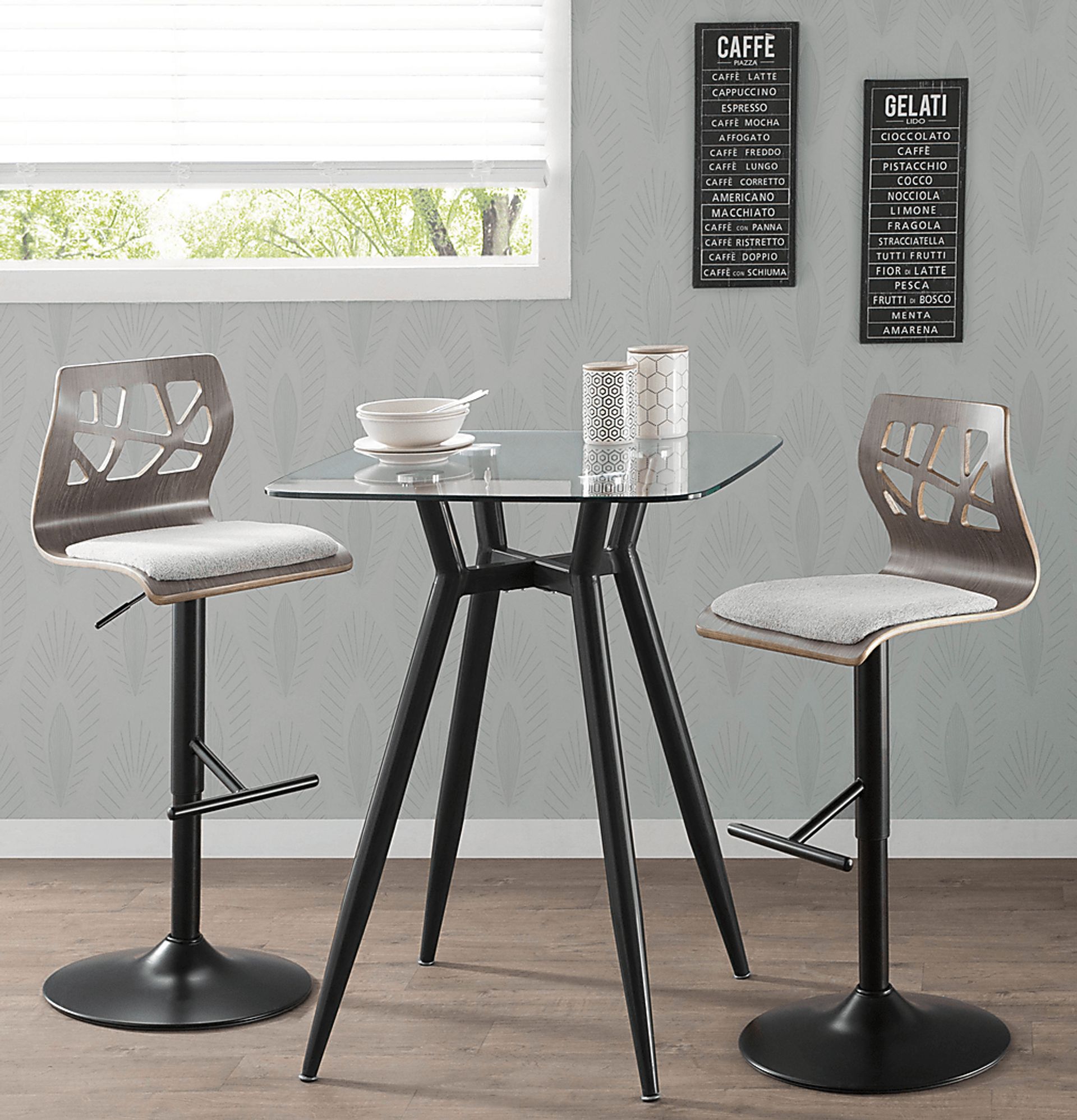 Tirrill Gray Adjustable Barstool, Set of 2 - Image 3