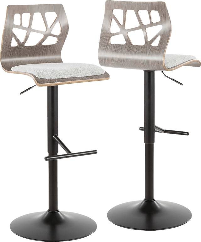 Tirrill Gray Adjustable Barstool, Set of 2 - Thumbnail - Image 5