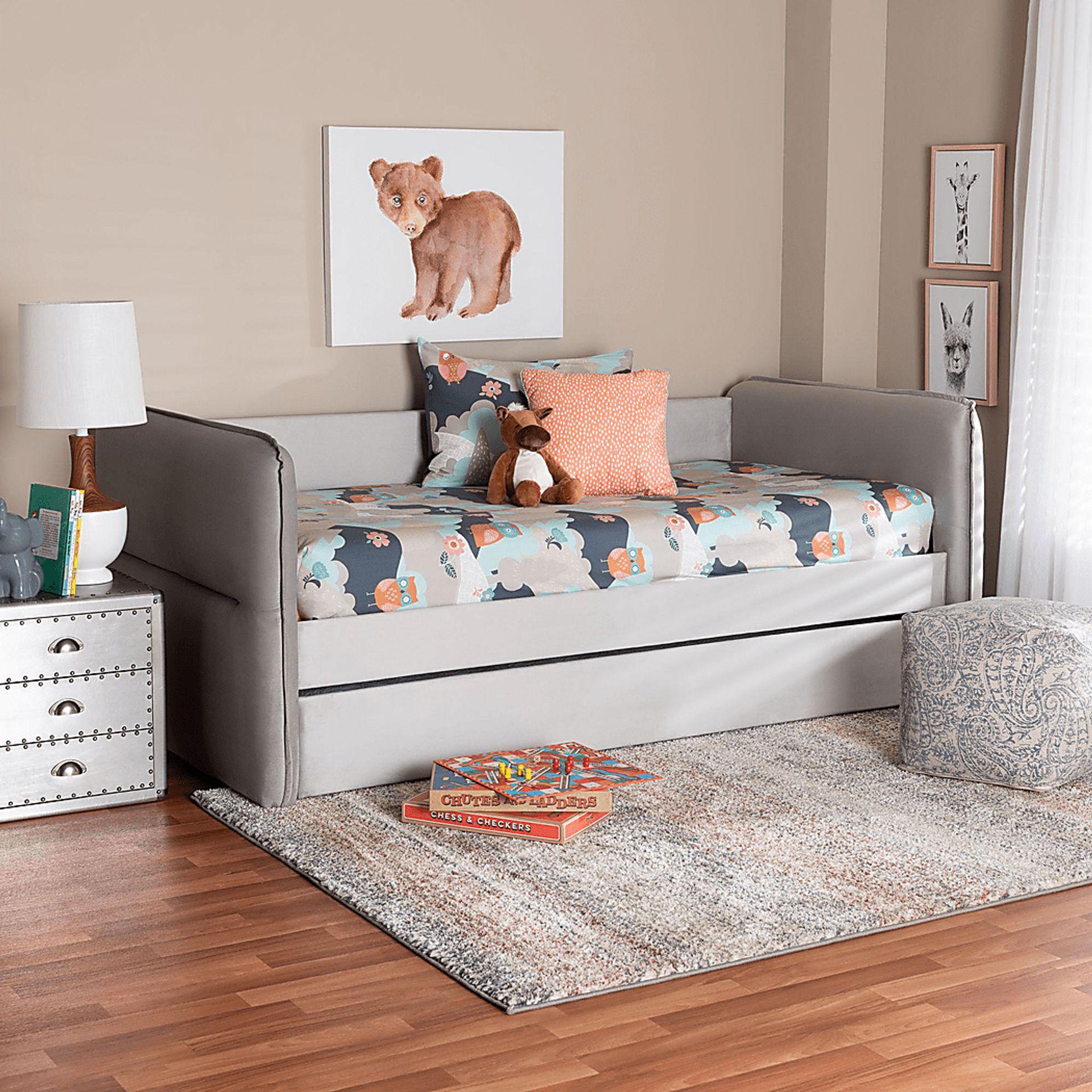 Tisdaley Light Gray Twin Daybed with Trundle - Image 2