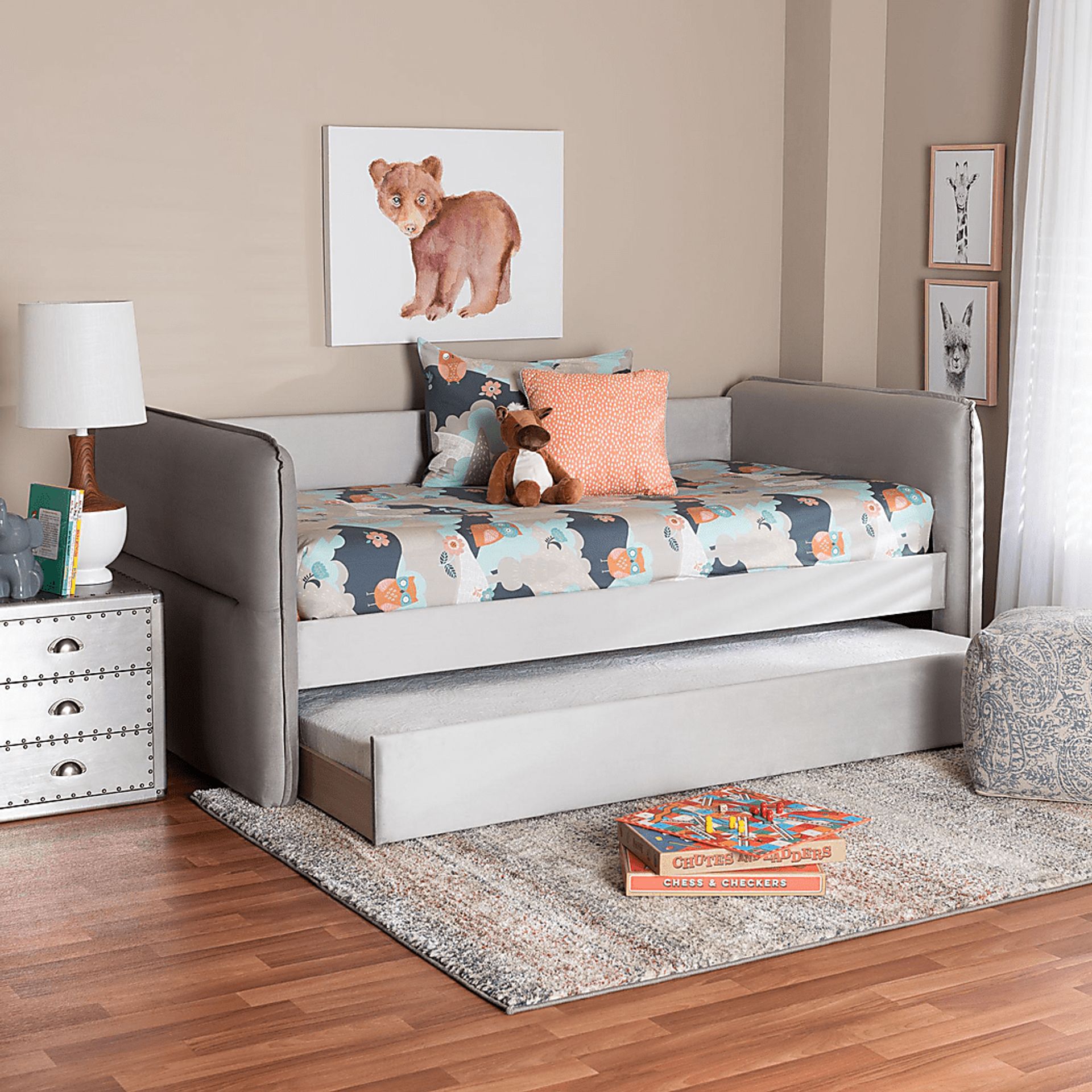 Tisdaley Light Gray Twin Daybed with Trundle - Image 3