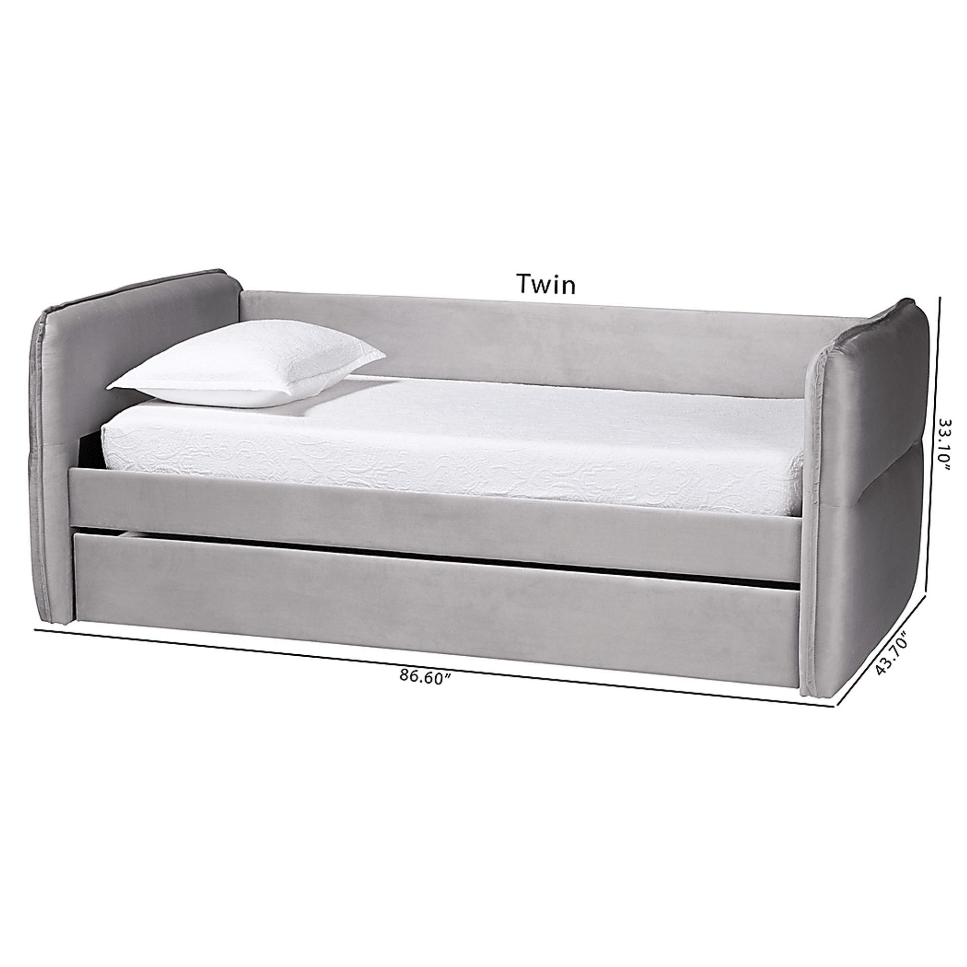 Tisdaley Light Gray Twin Daybed with Trundle - Image 5