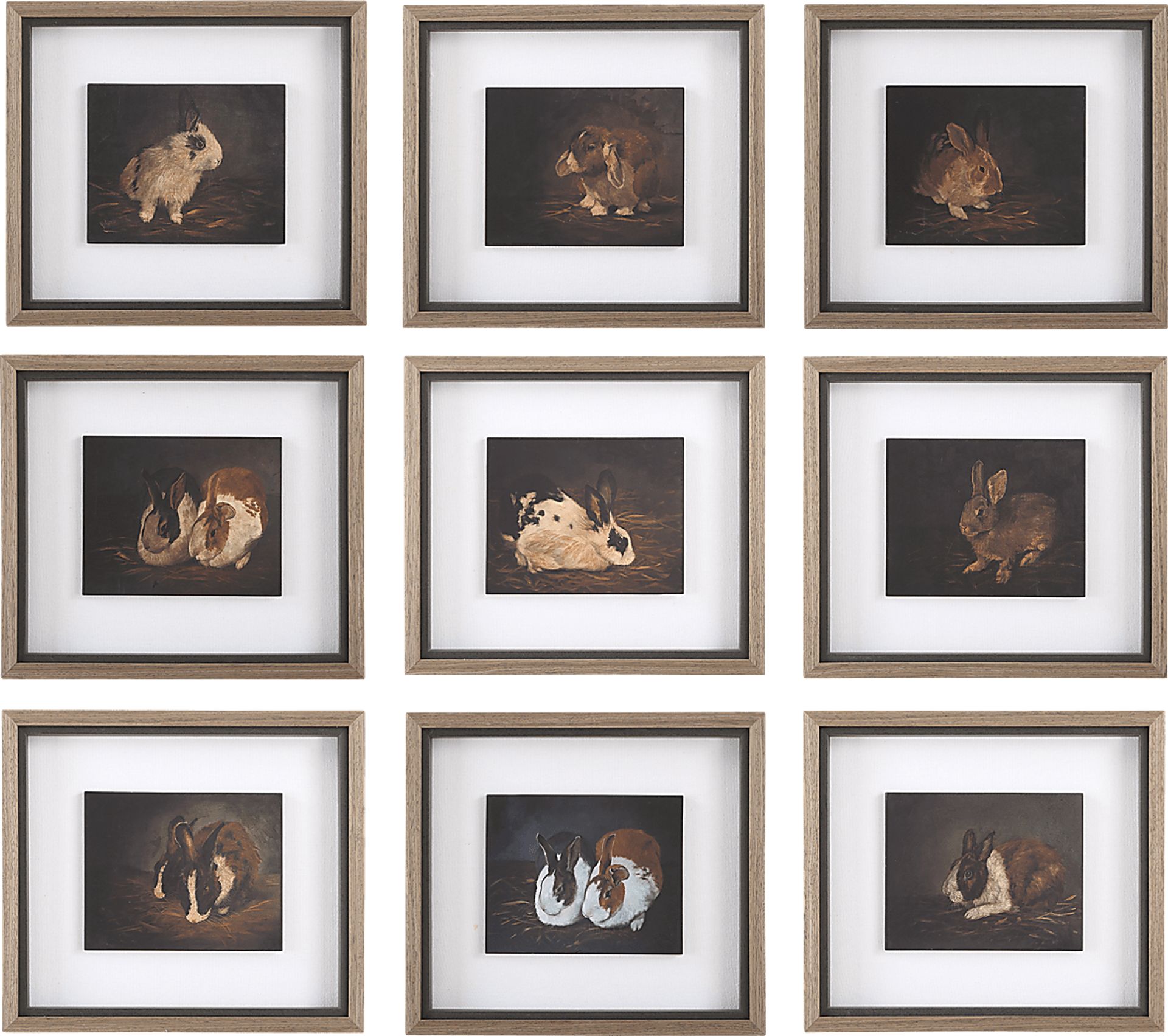 Tisha Black Artwork, Set of 9 - Image 1