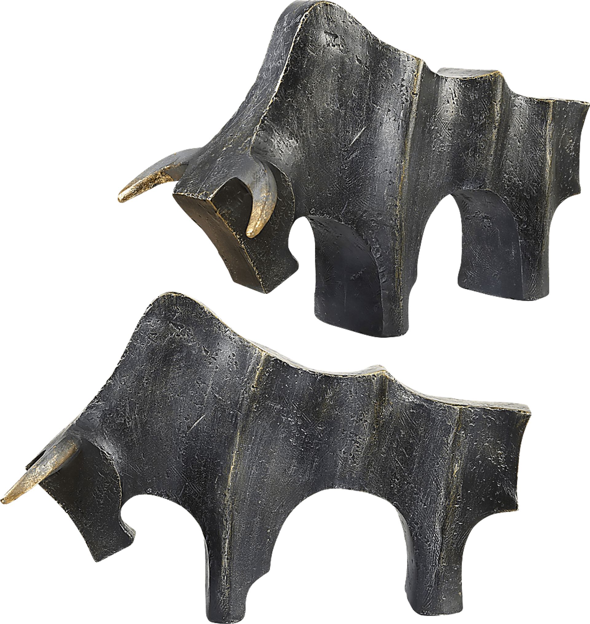 Tishi Bronze Sculpture, Set of 2 - Image 4