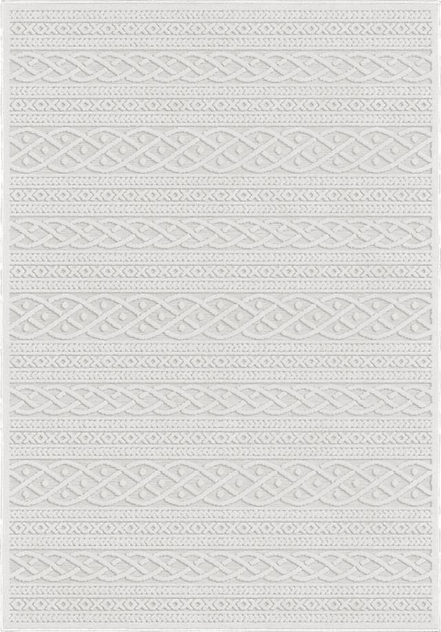 Tisya Ivory 5'2 x 7'6 Indoor/Outdoor Rug - Thumbnail - Image 1