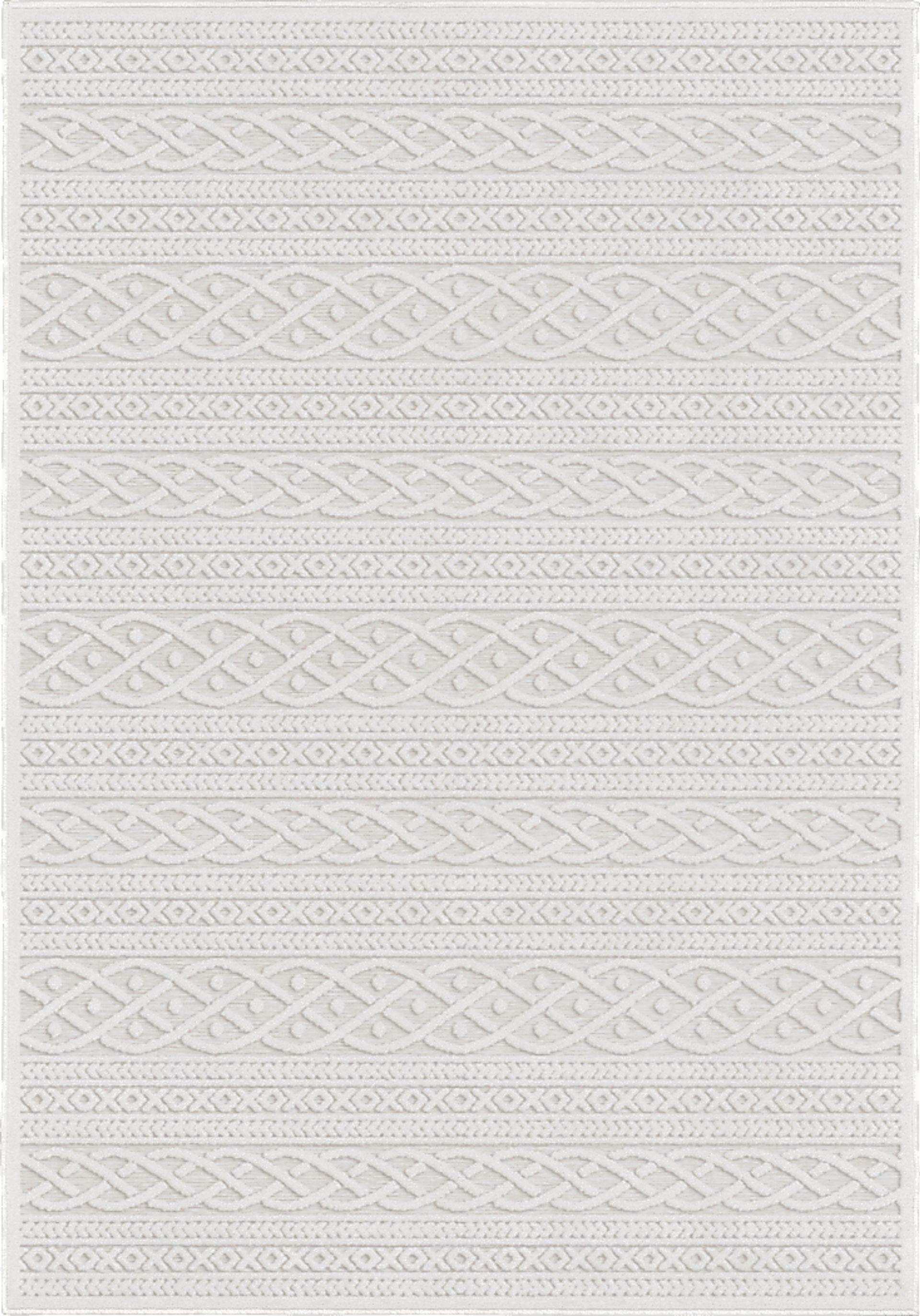 Tisya Ivory 5'2 x 7'6 Indoor/Outdoor Rug - Image 1
