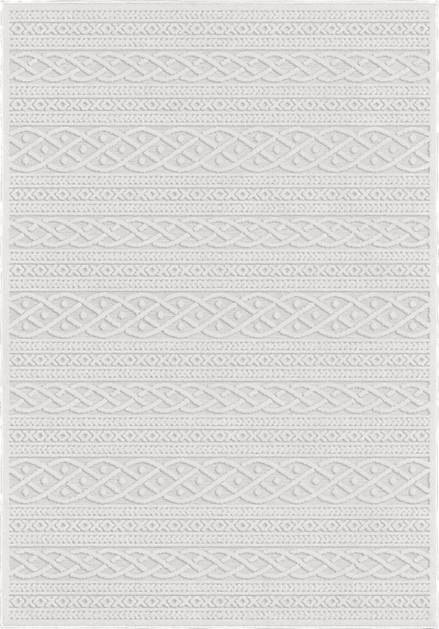 Tisya Ivory 7'9 x 10'10 Indoor/Outdoor Rug - Thumbnail - Image 1