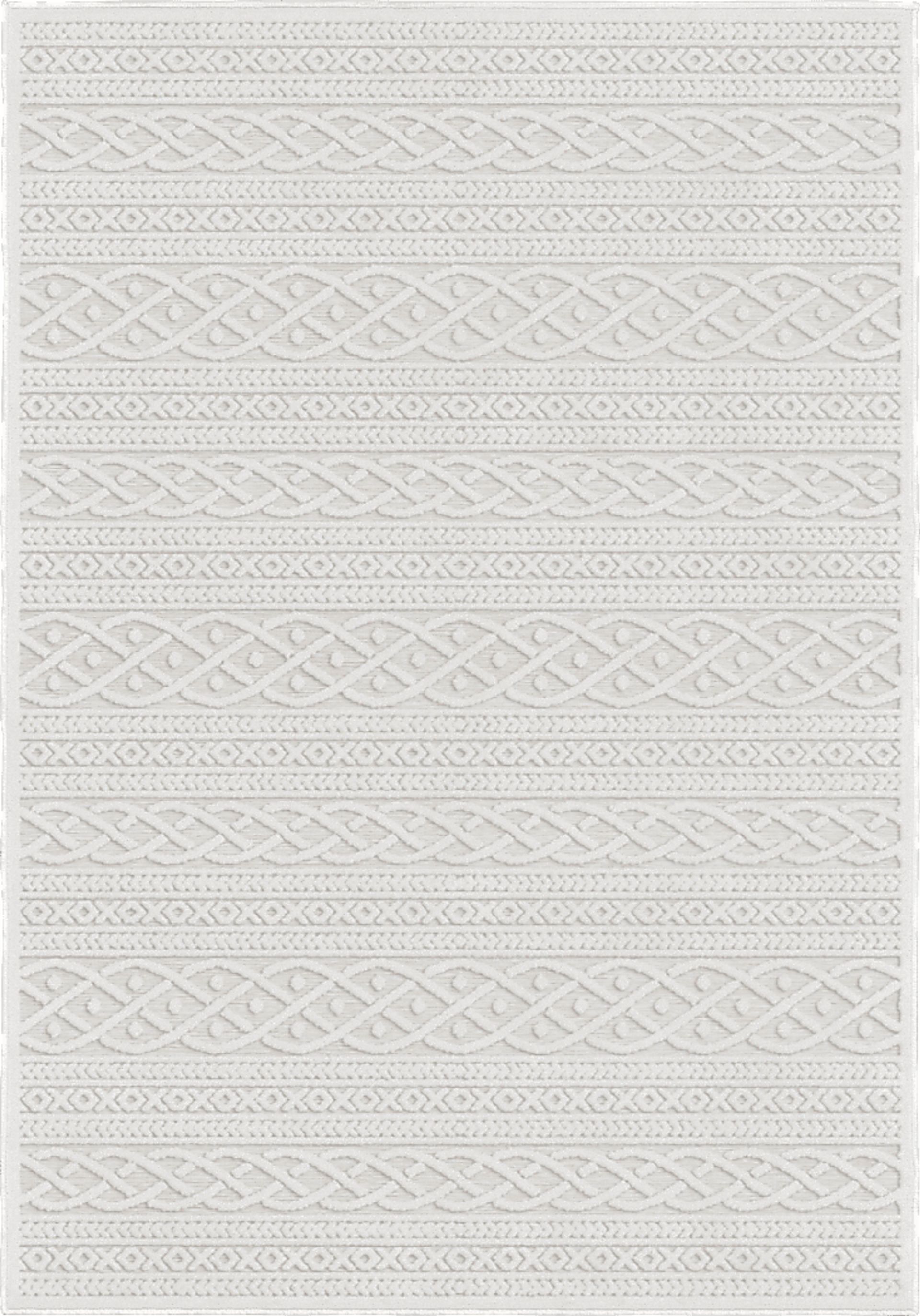 Tisya Ivory 7'9 x 10'10 Indoor/Outdoor Rug - Image 1