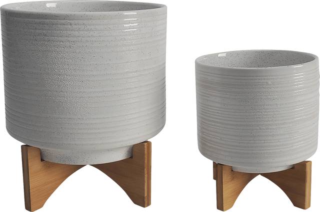 Titlest White Planter, Set of 2 - Thumbnail - Image 1