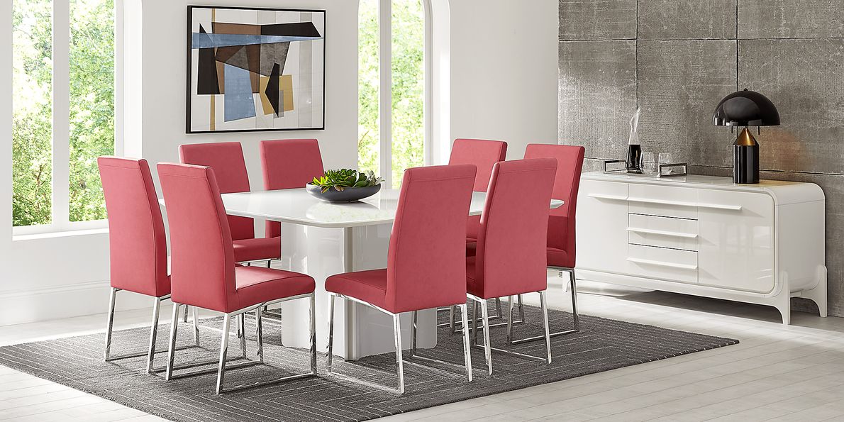 Tobian White 5 Pc Dining Room with Jules Side Chairs