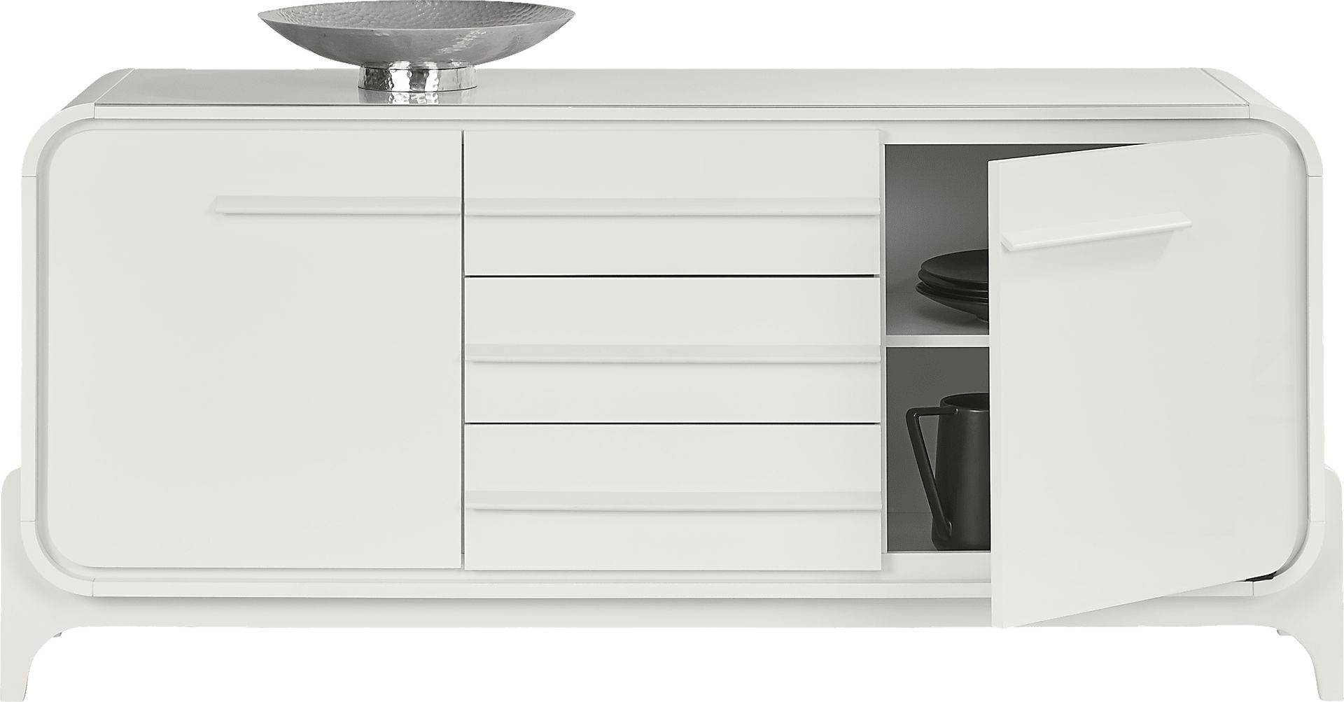 Tobian White Buffet Server - Image 2