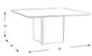 Tobian White Square Dining Table
