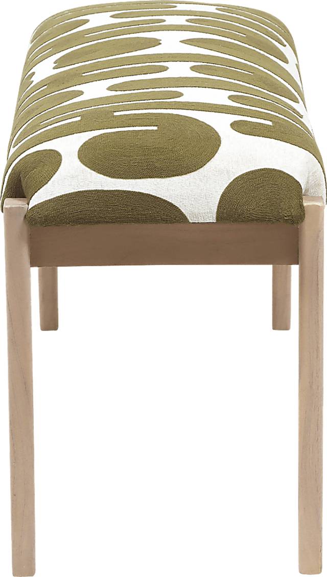 Tobiano Green and White Accent Bench - Thumbnail - Image 4