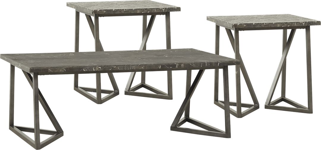 Tobyn Silver 3 Pc Table Set