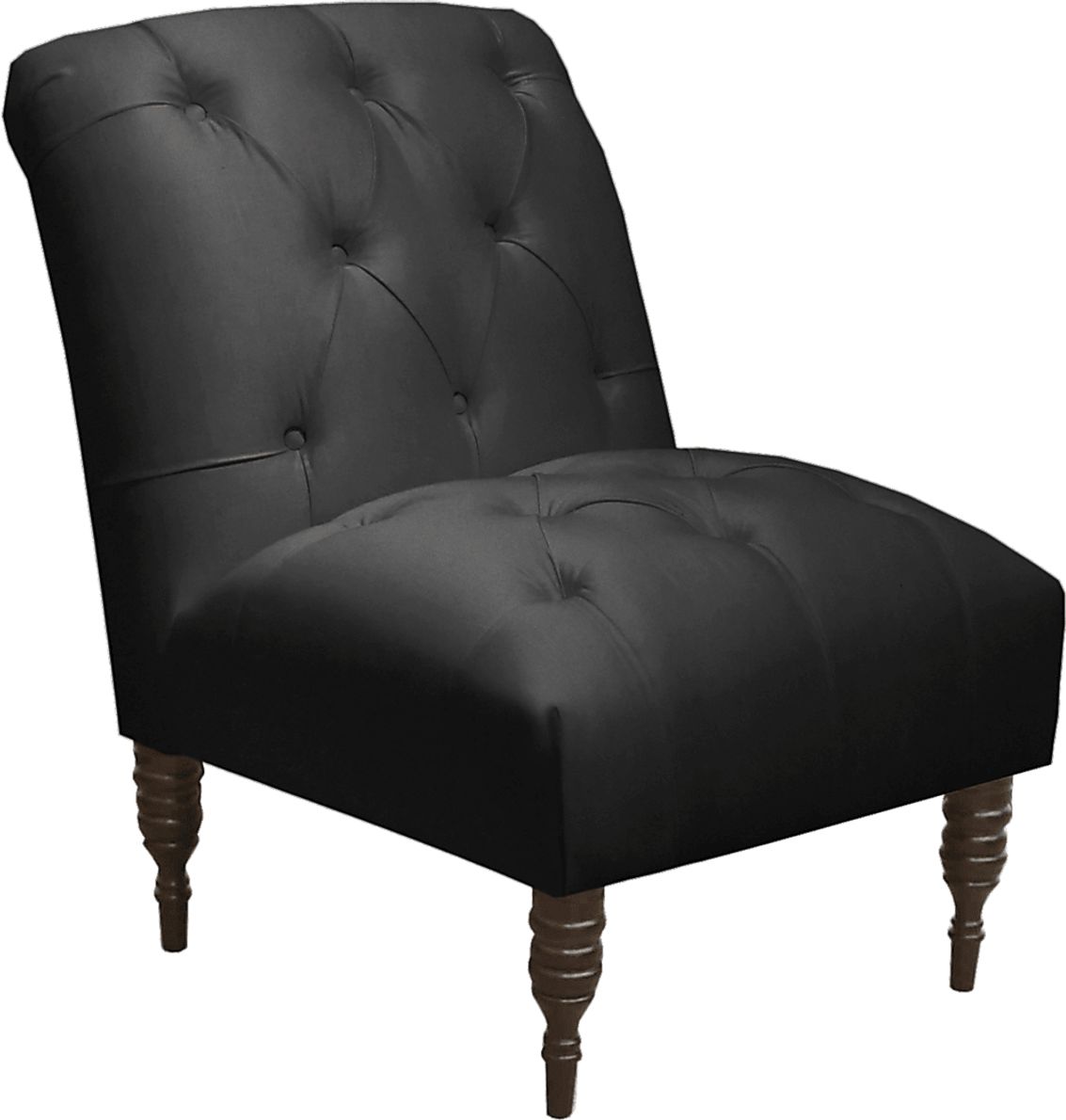 Tocarra Black Cotton,Shantung Fabric Armless Chair - Rooms To Go